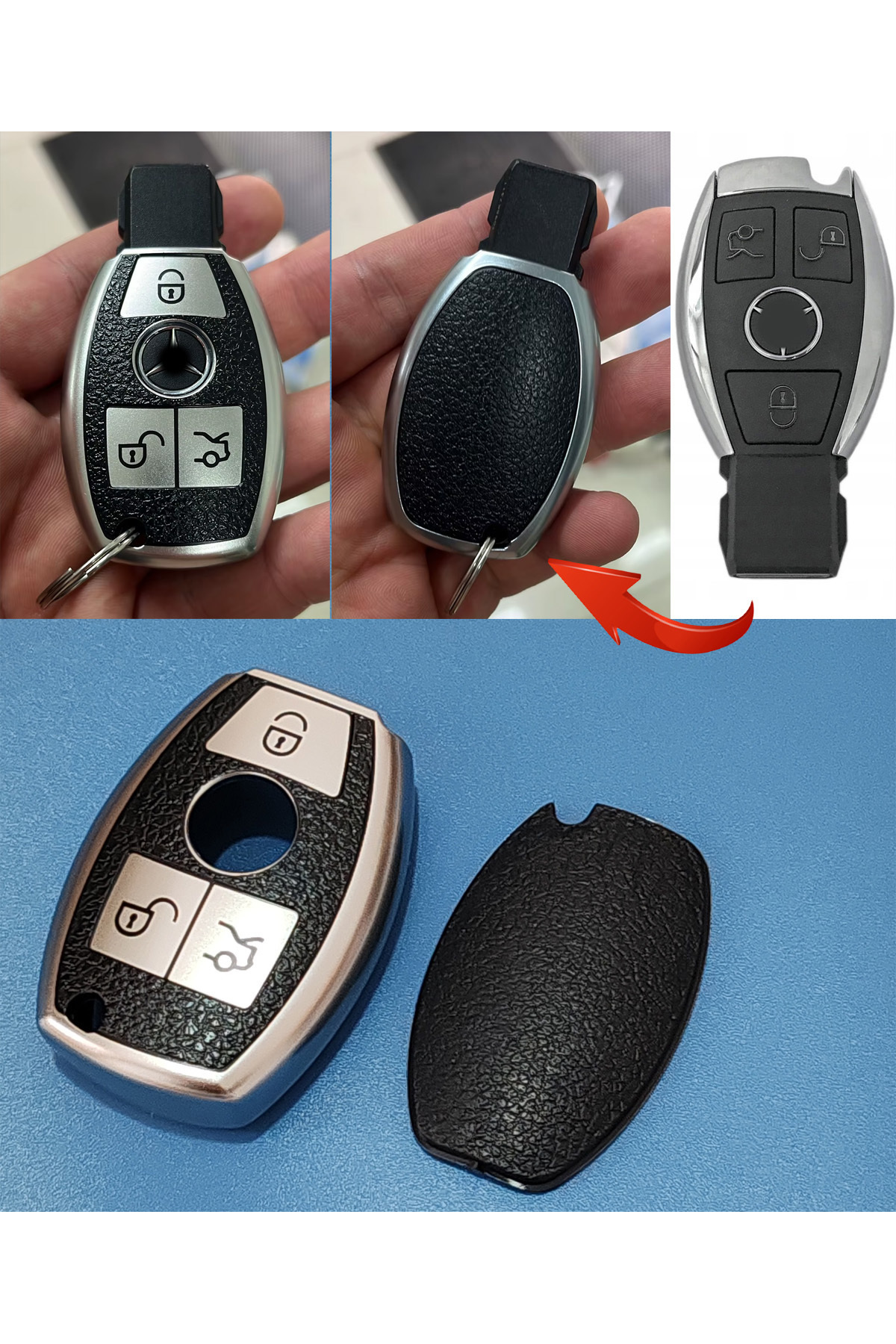 GCP German Car Parts Mercedes İçin Anahtar Kılıf Kap - W204 W205 W212 W213 CLA