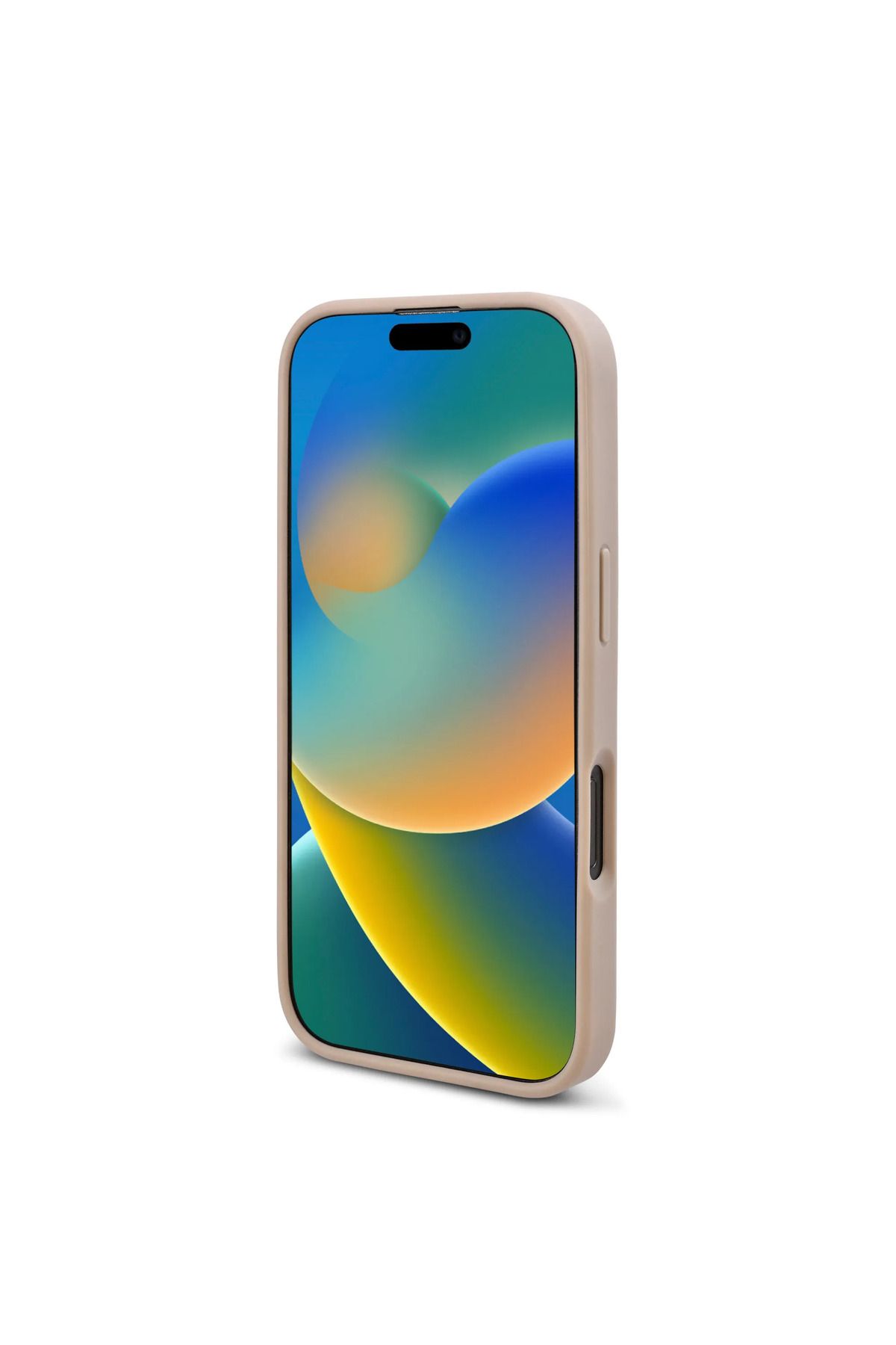 CG Mobile-جراب Guess Pu New 4G الصلب مع شعار مثلث لهاتف iPhone 16 Pro Max - أبيض 2