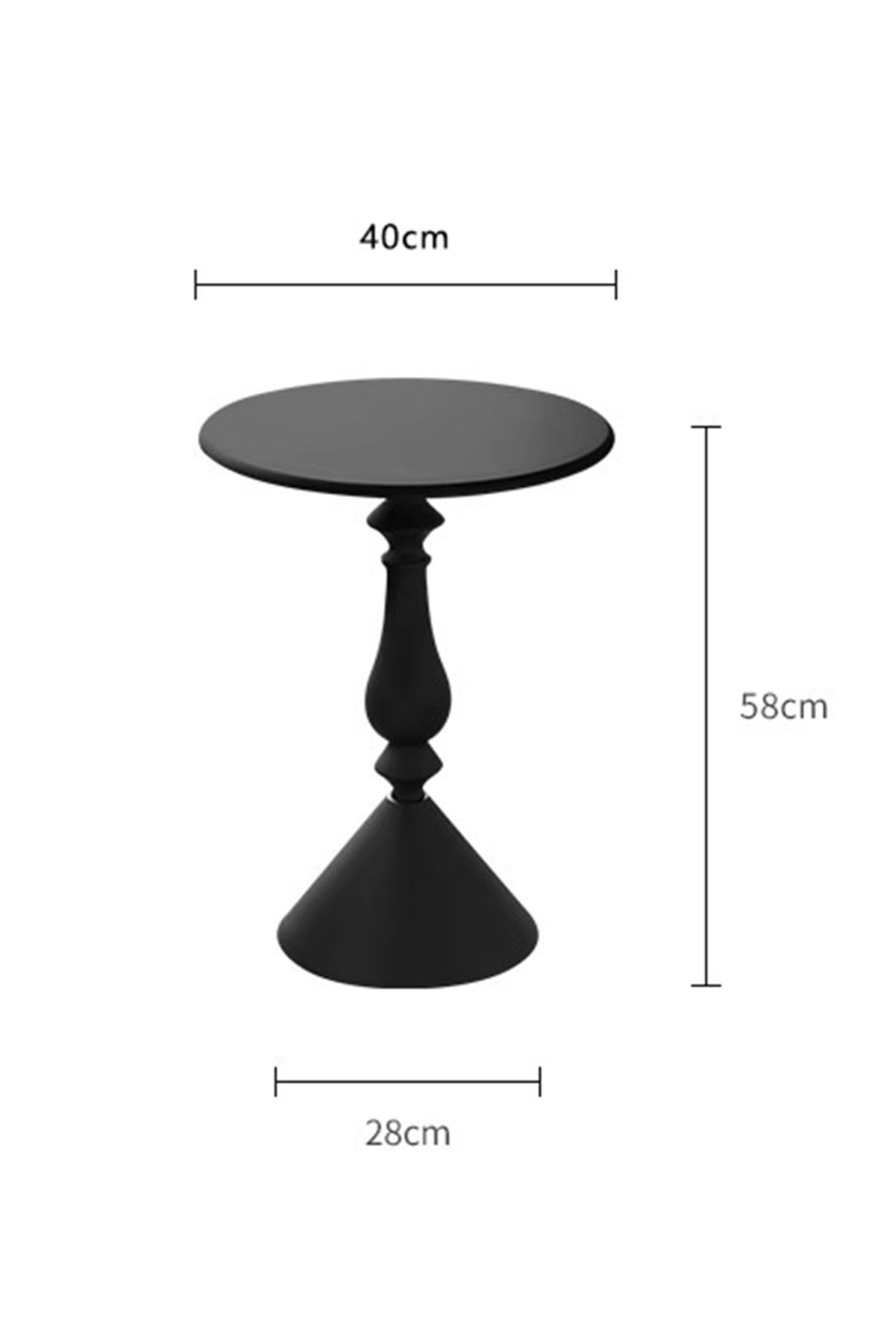 sharpdo-Ins Style Sofa Side Table Coffee Table, Mini Small Round Table Removable 28*40*58CM 6