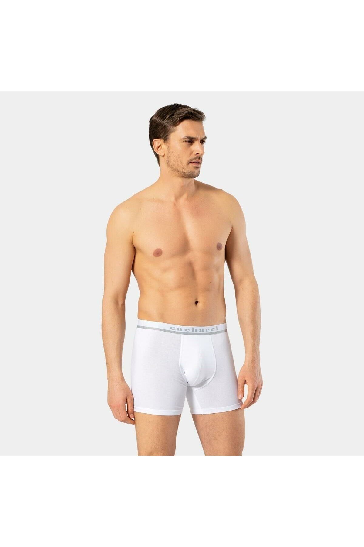 Cacharel Erkek Likralı Boxer 1315/Beyaz