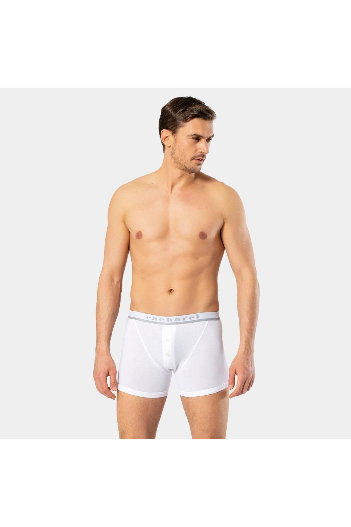 Cacharel Erkek Düğmeli Boxer 1313/Beyaz