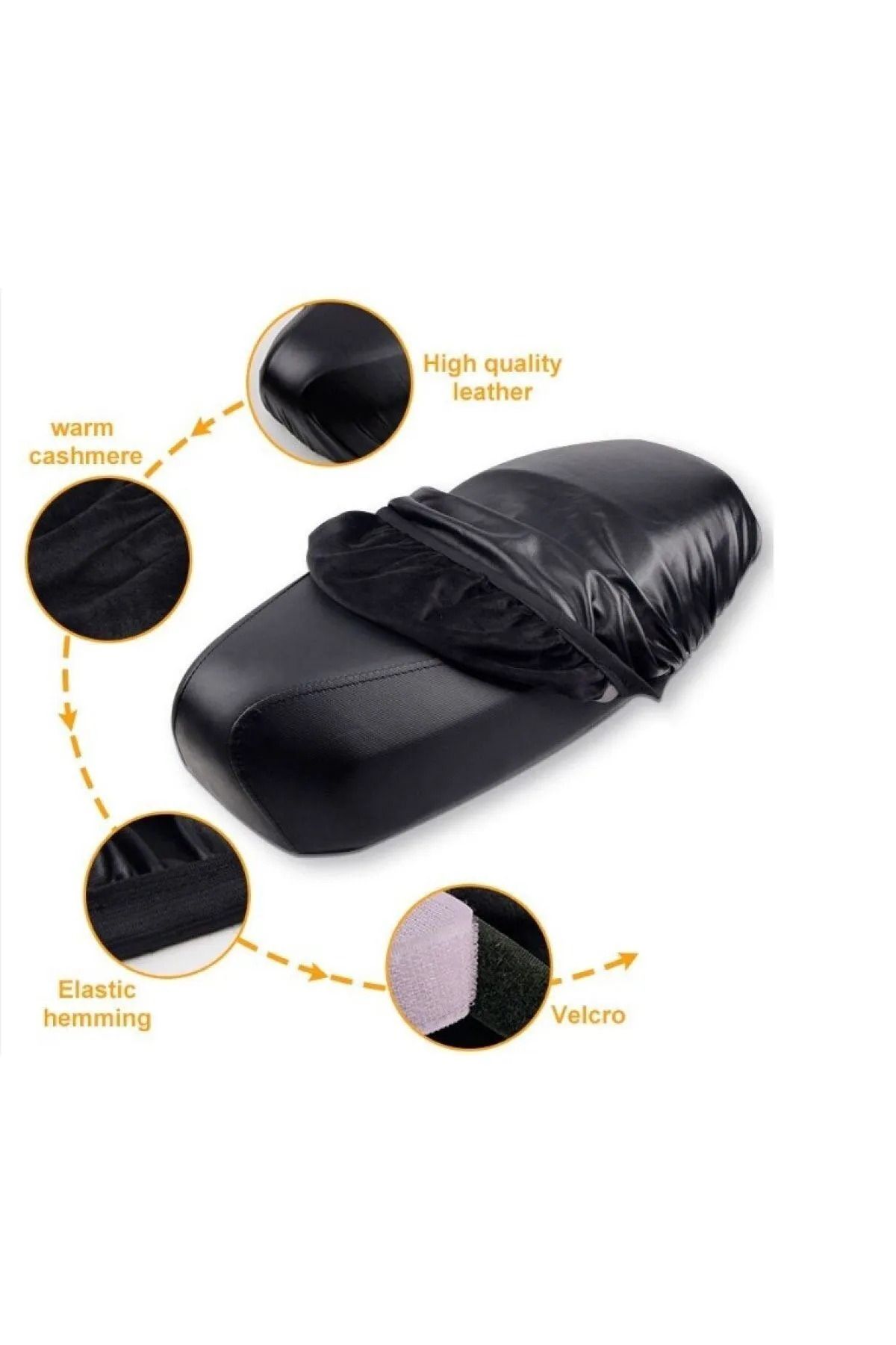 Motobros-Piaggio X9 250 Compatible Motorcycle Black Leather Saddle Cover Saddle Canvas 3