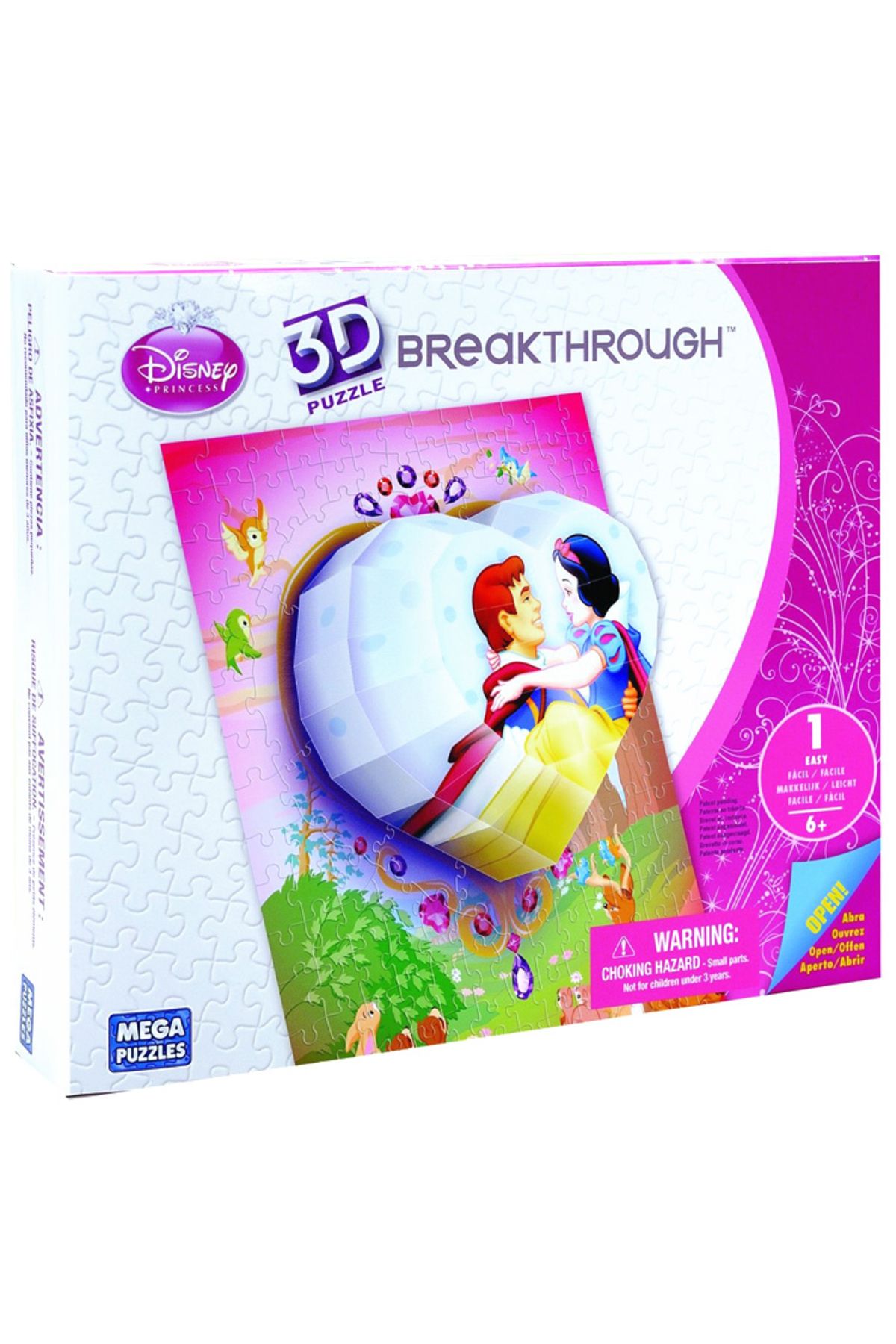Mega Puzzles 125 Parça 3D Puzzle D.Prenses Kalp