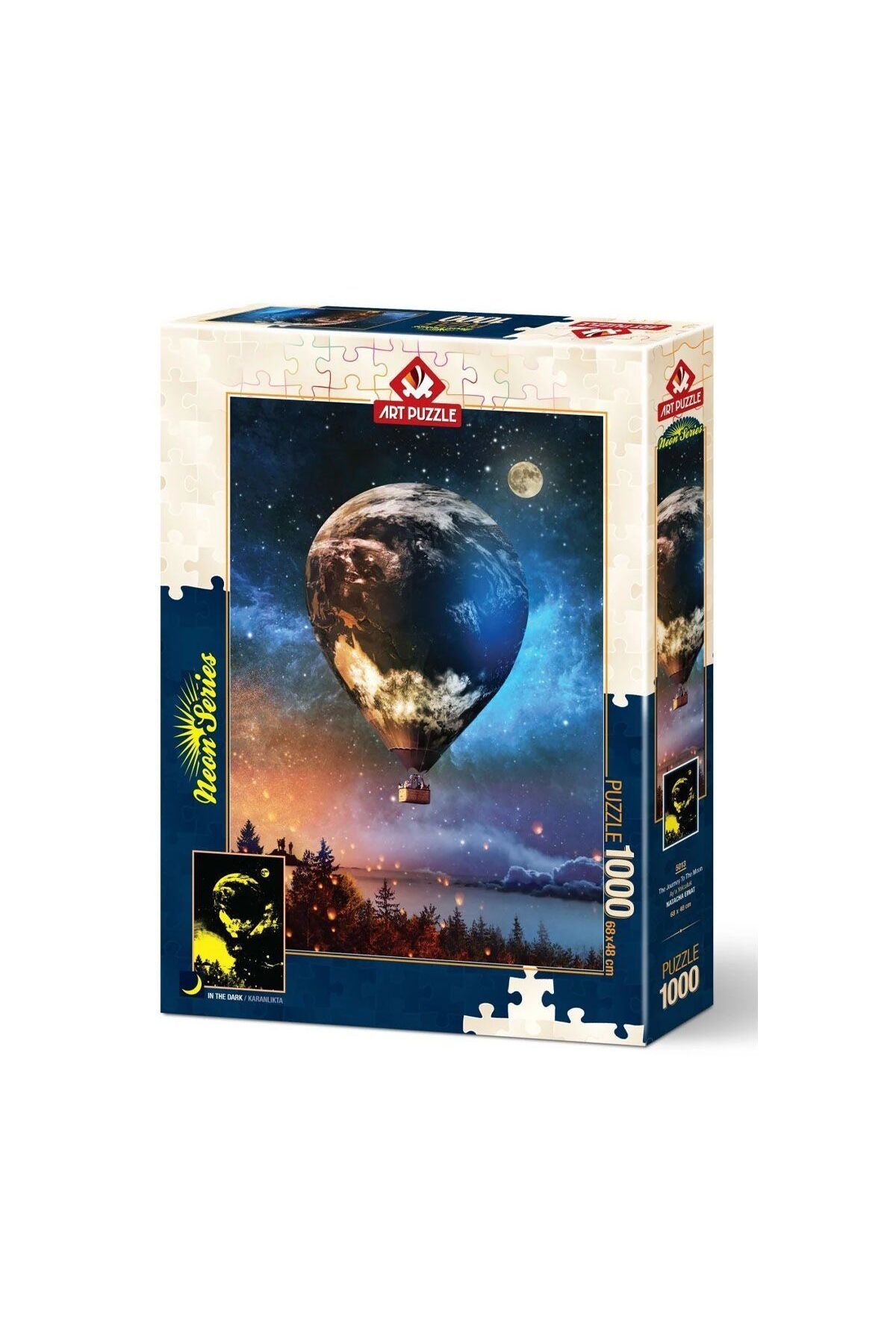 Neco 5013 Ay'a Yolculuk 1000 Parça NEON Puzzle