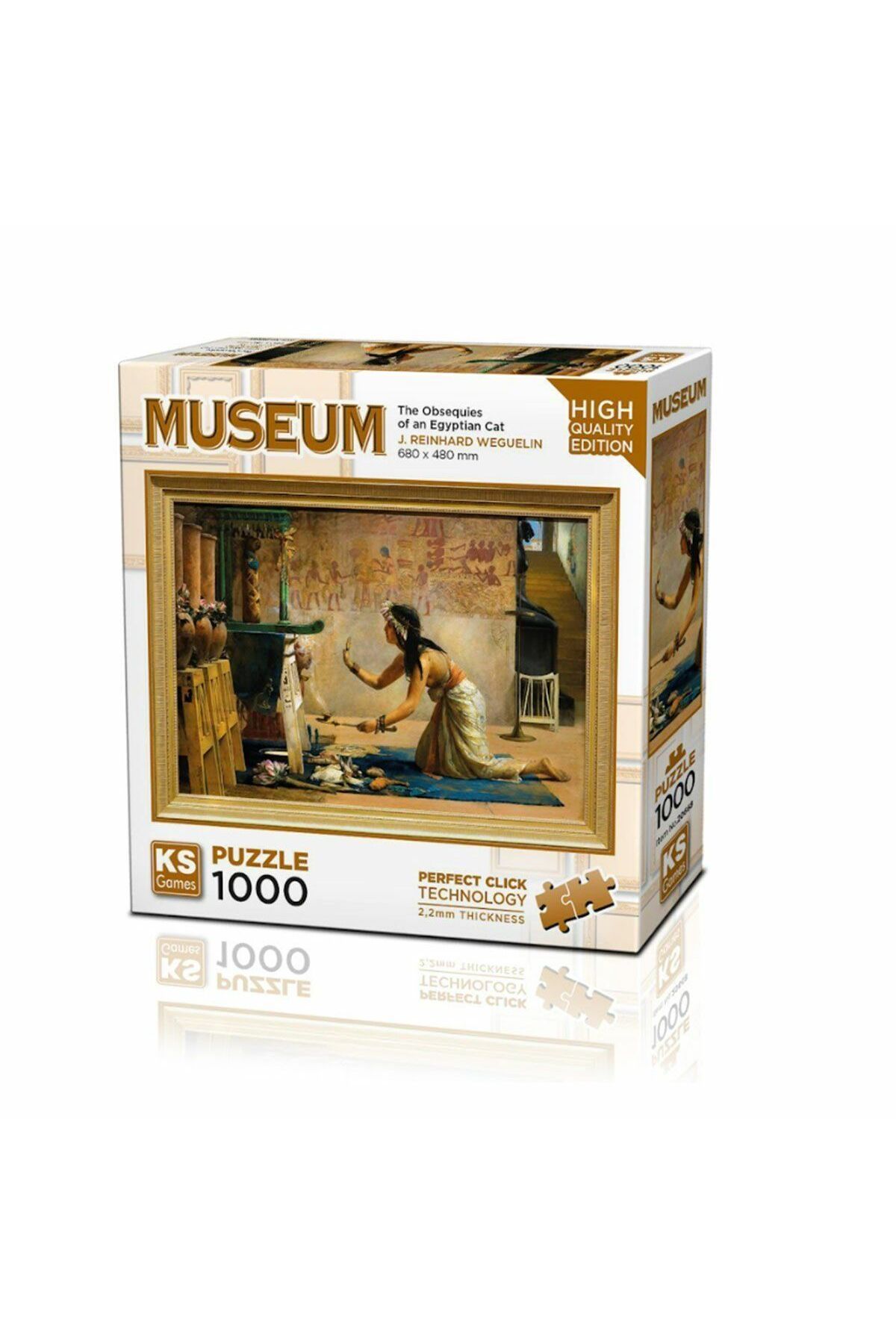 Ks Puzzle 20668 The Obsequies Of An Egyptian Cat 1000 Parça Puzzle -KS Puzzle