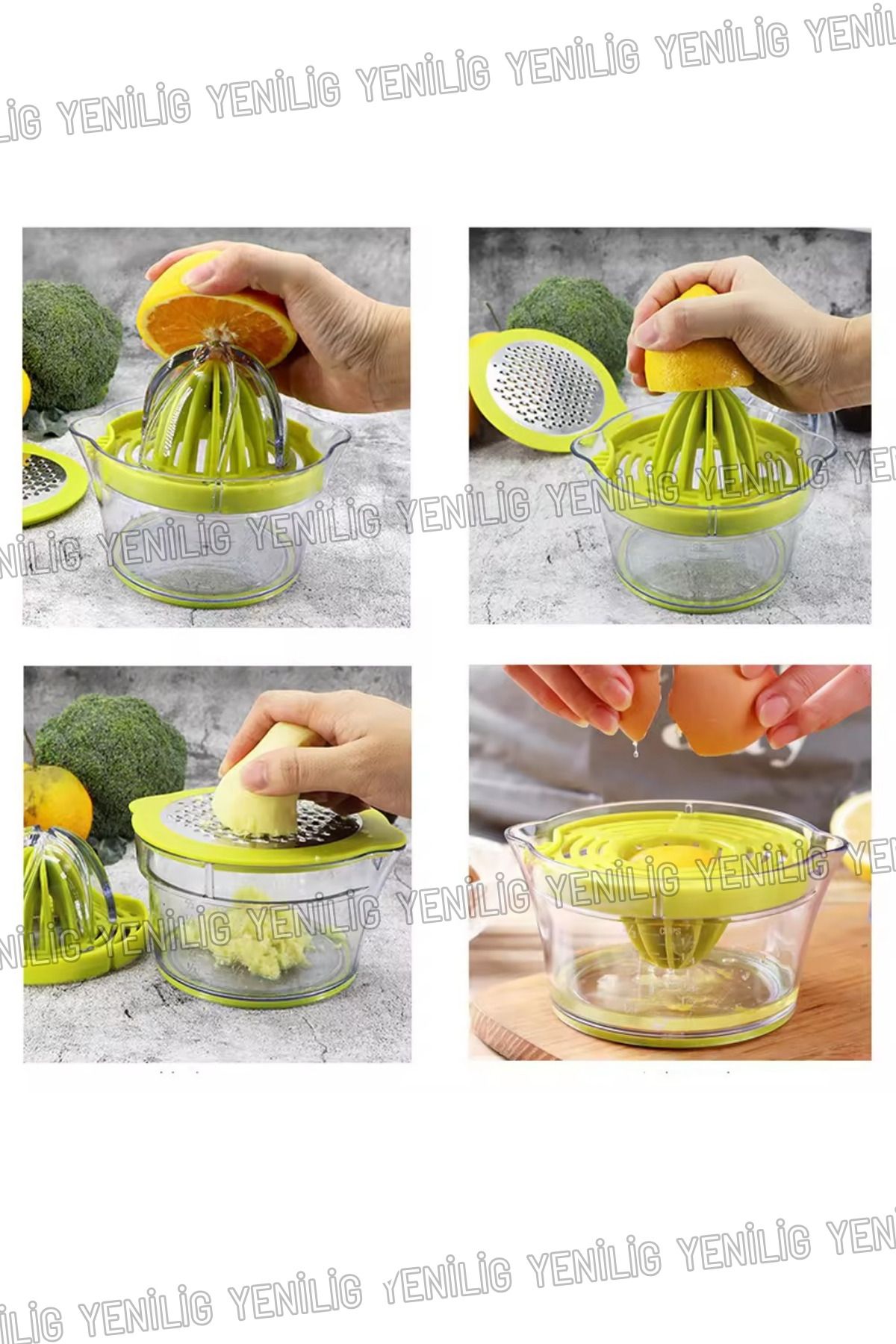 Yenilig-4-in-1 Citrus Juicer with Grater – Practical Solution for Lemons, Oranges, Grapefruits 3