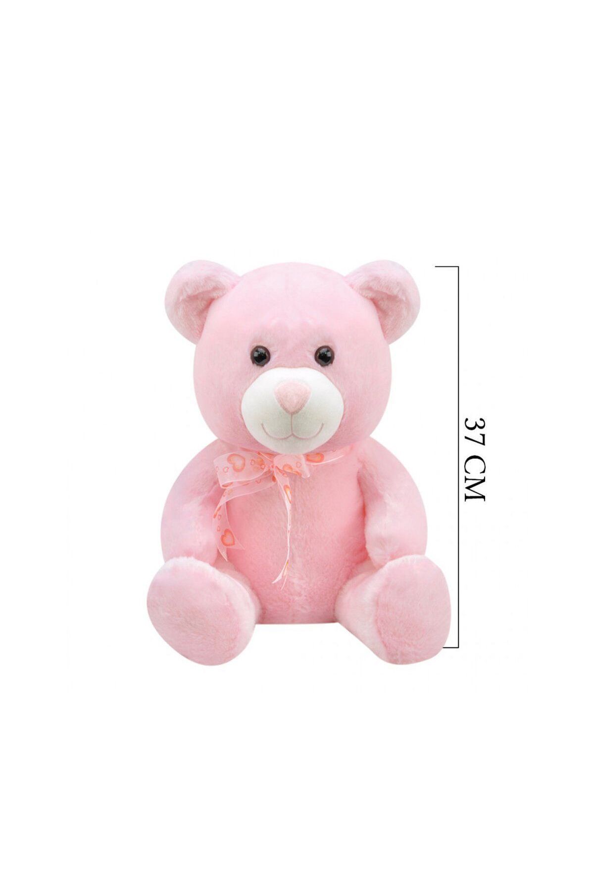 Selay Oyuncak 1178P Selay, Oturan Ayı 37 cm Pembe