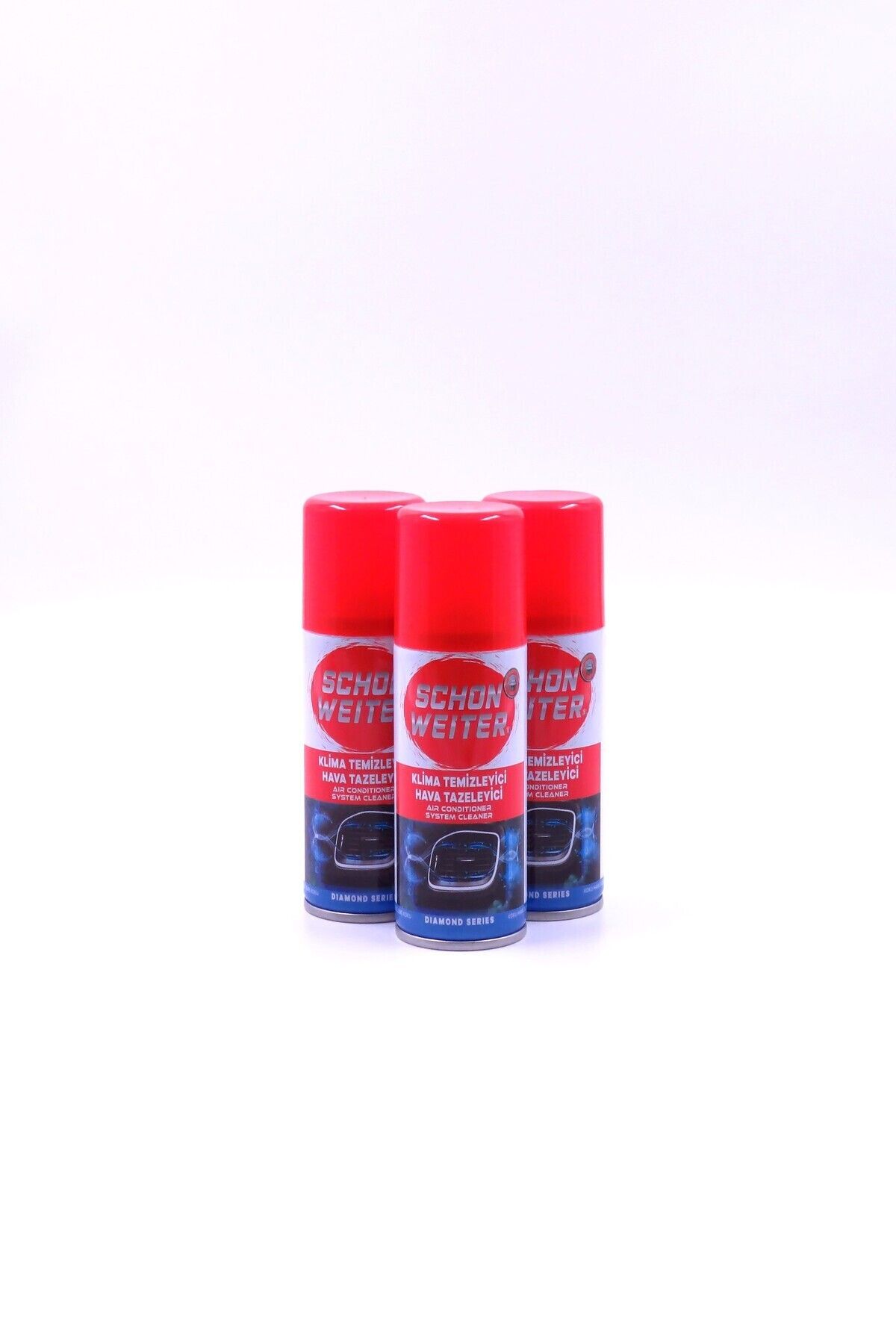 SCHON WEITER 3'lü Avantaj Set, Araç Klima Temizleyici & Hava Temizleyici & Klima Bombası 150 ml