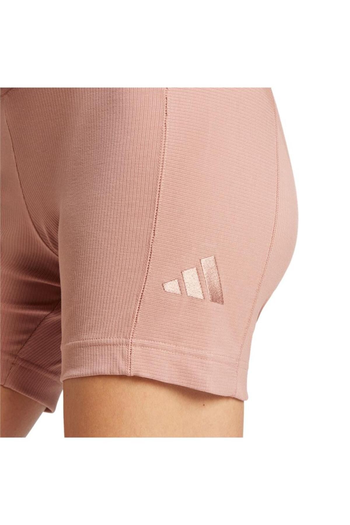 adidas-Pink Women's Leggings W Lng Rib Biker Model Jj1232 Shoes 5