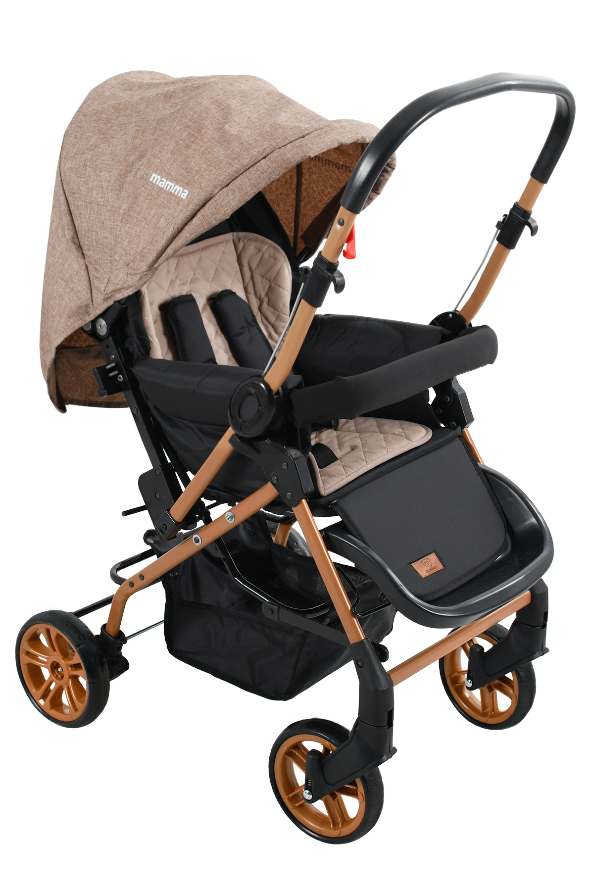 Mamma King Çift Yönlü Bebek Arabası + Ayak Örtüsü ve Yağmurluk fotoğrafı 2 (önizleme)