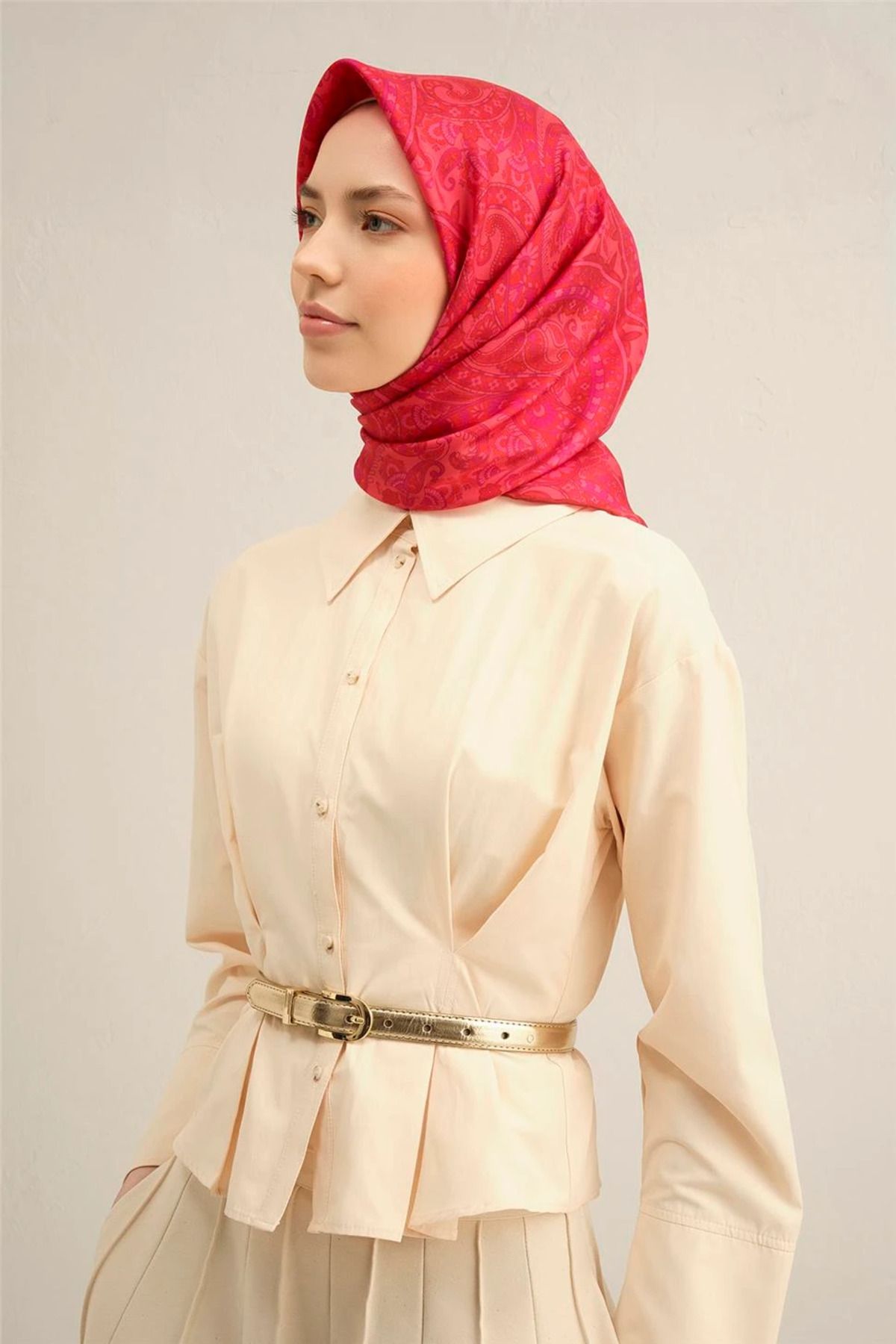 Armine-2025 Spring - Summer - Dj Pure Silk Scarf 9304D01 (Sura)-9304 4