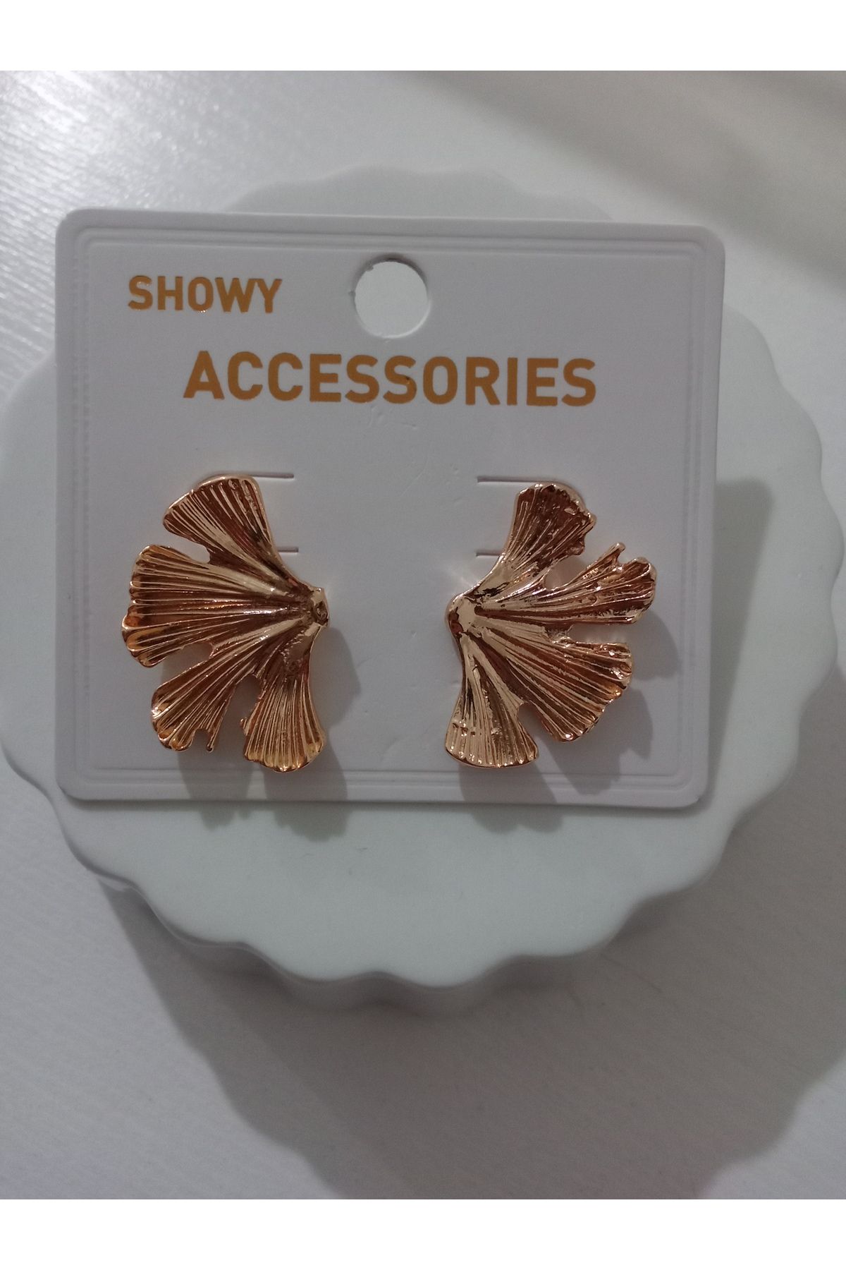 stainles steel-Carnation Plate Earrings 4