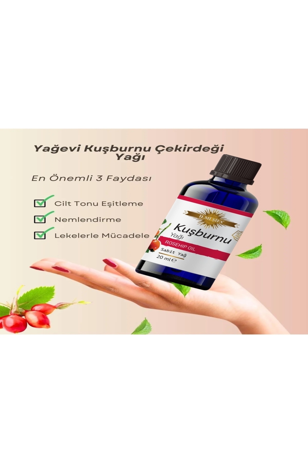Kuşburnu Çekirdeği Yağı %100 Saf Kuşburnu Çekirdeği Yağı Soğuk Sıkım — تصویر 4 از 8