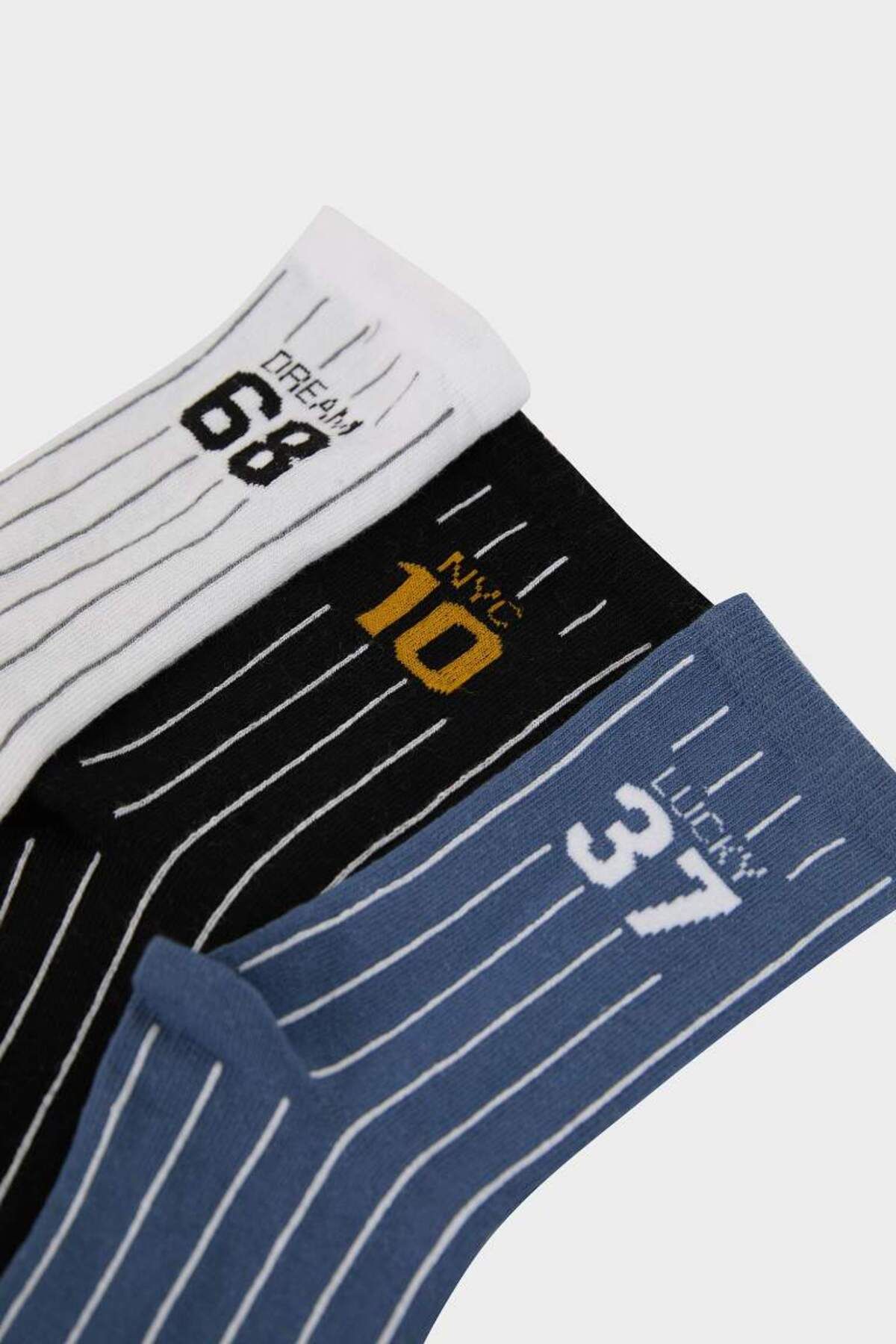 DeFacto-New Season Boys' 3-Piece Cotton Long Socks 5