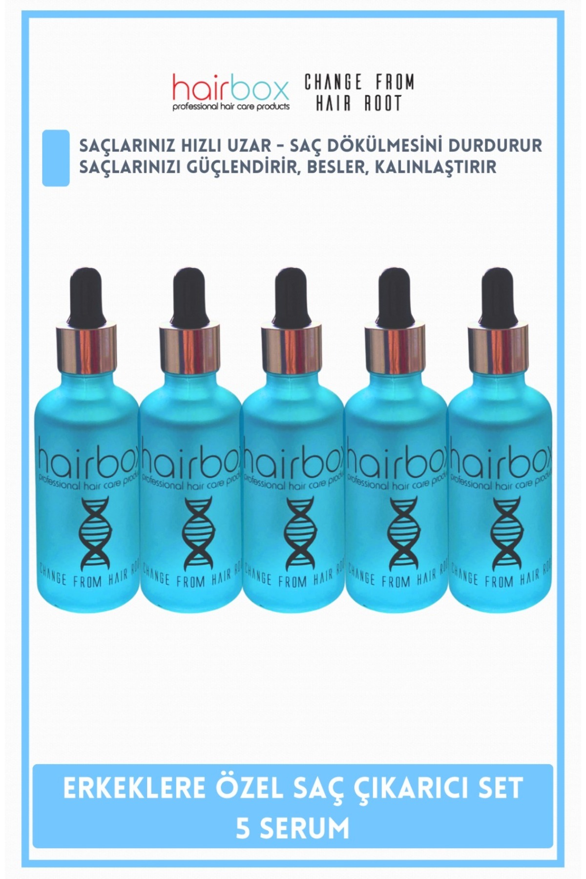 hairbox professional hair care products Erkek Saç Serumu, Saç Serumu , Saç Gürleştirici (5 Adet Serum )