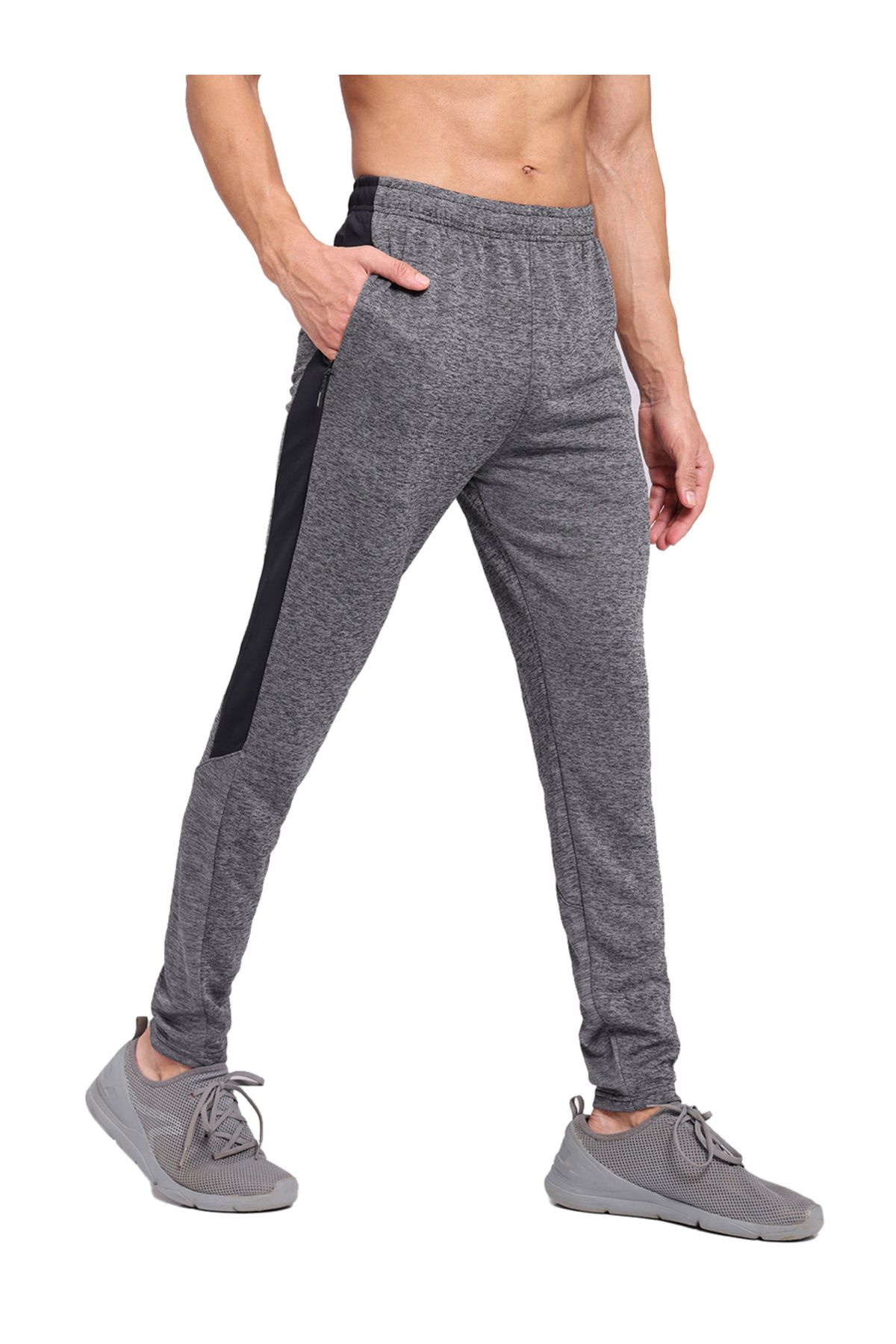 Technosport By Styli-Color Block Track Pants with Zip Pockets 2