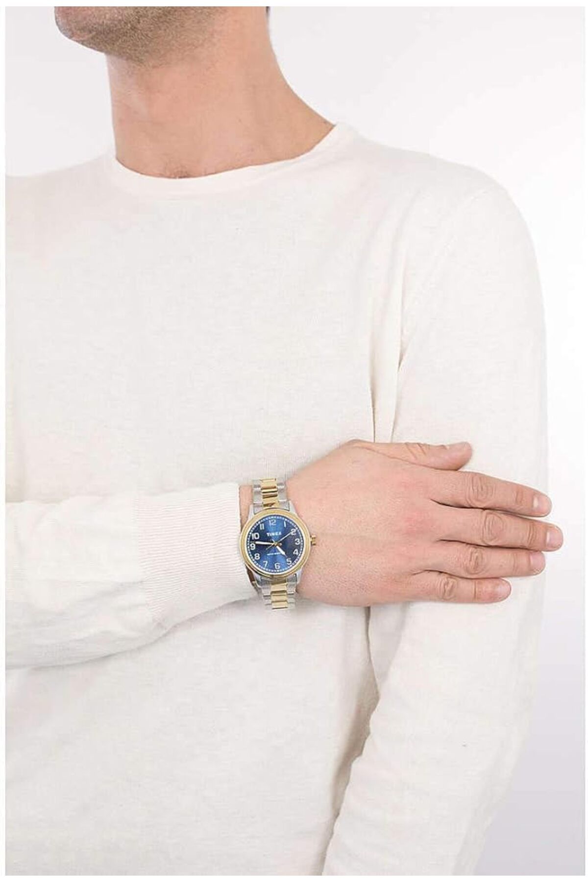Timex-Mens Quartz Watch, Analog Display and Stainless Steel Strap TW2R36600 6