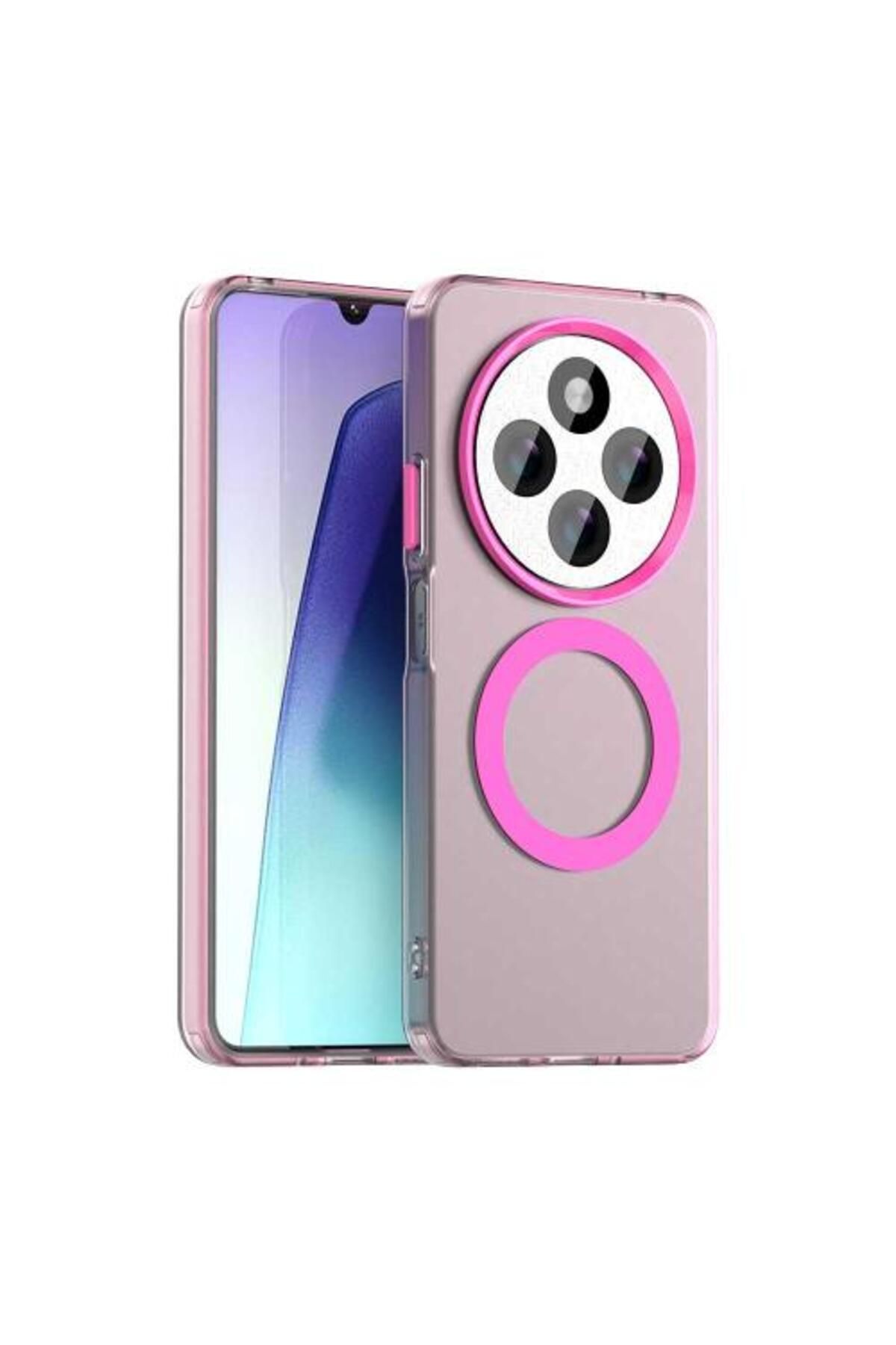 Deppo Trend Xiaomi Redmi A4 Uyumlu Kılıf Buzlu Mat Sararmayan Magsafe İçin Uygun Renkli Manyetik Sert Kapak