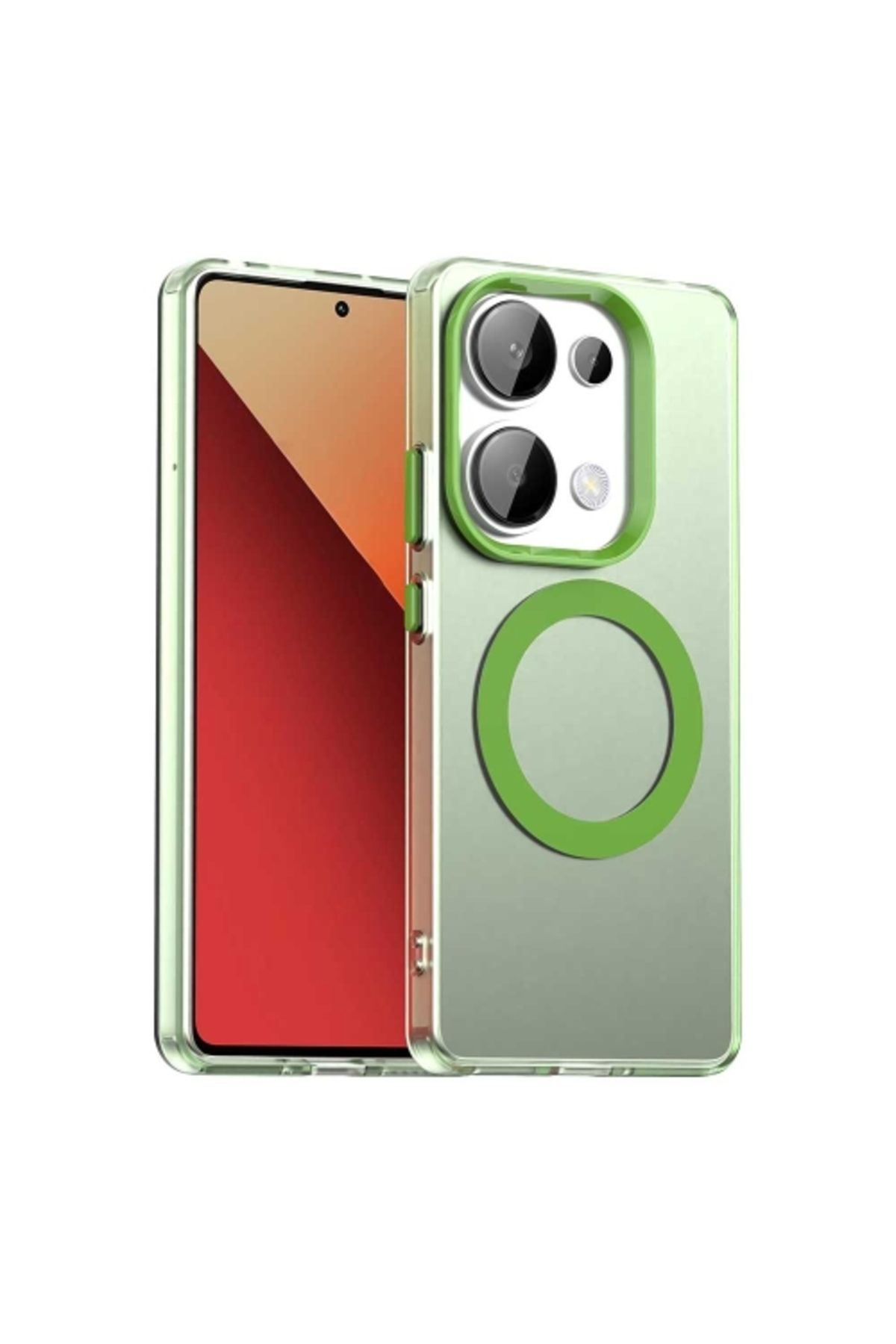 Deppo Trend Xiaomi Redmi Note 13 Pro 4G Uyumlu Kılıf Buzlu Mat Sararmayan Magsafe İçin Renkli Manyetk Sert Kapak