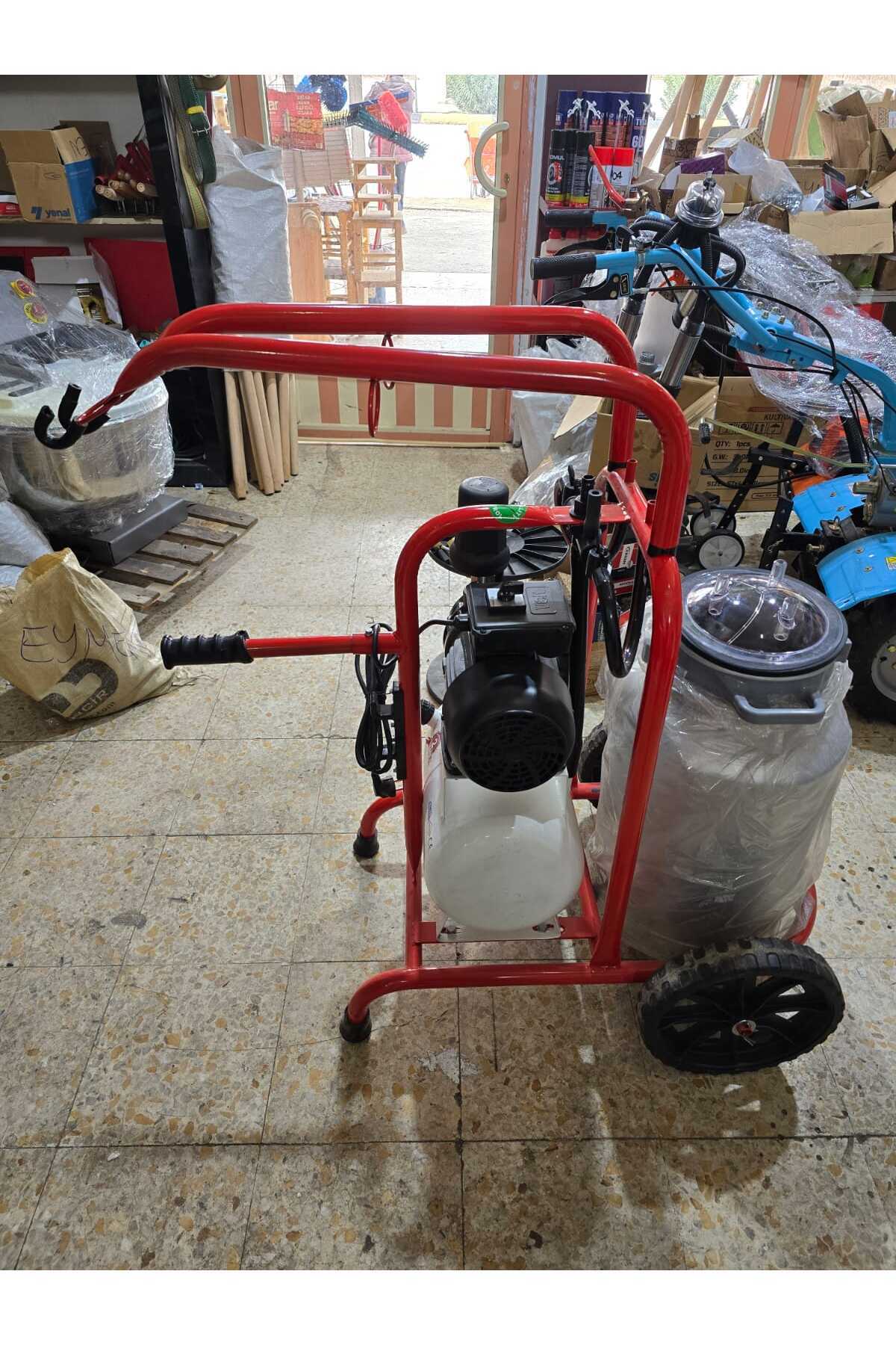KUTLUK Kırmızı Çift Sağım Tek Güğüm Süt Sağım Makinesi 40 Litre (Yağsız) fotoğrafı 4 (önizleme)