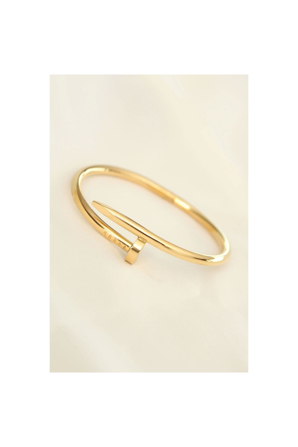 Narnuga 316L Çelik Gold Renk Çivi Model Bileklik - TJ-BB4321