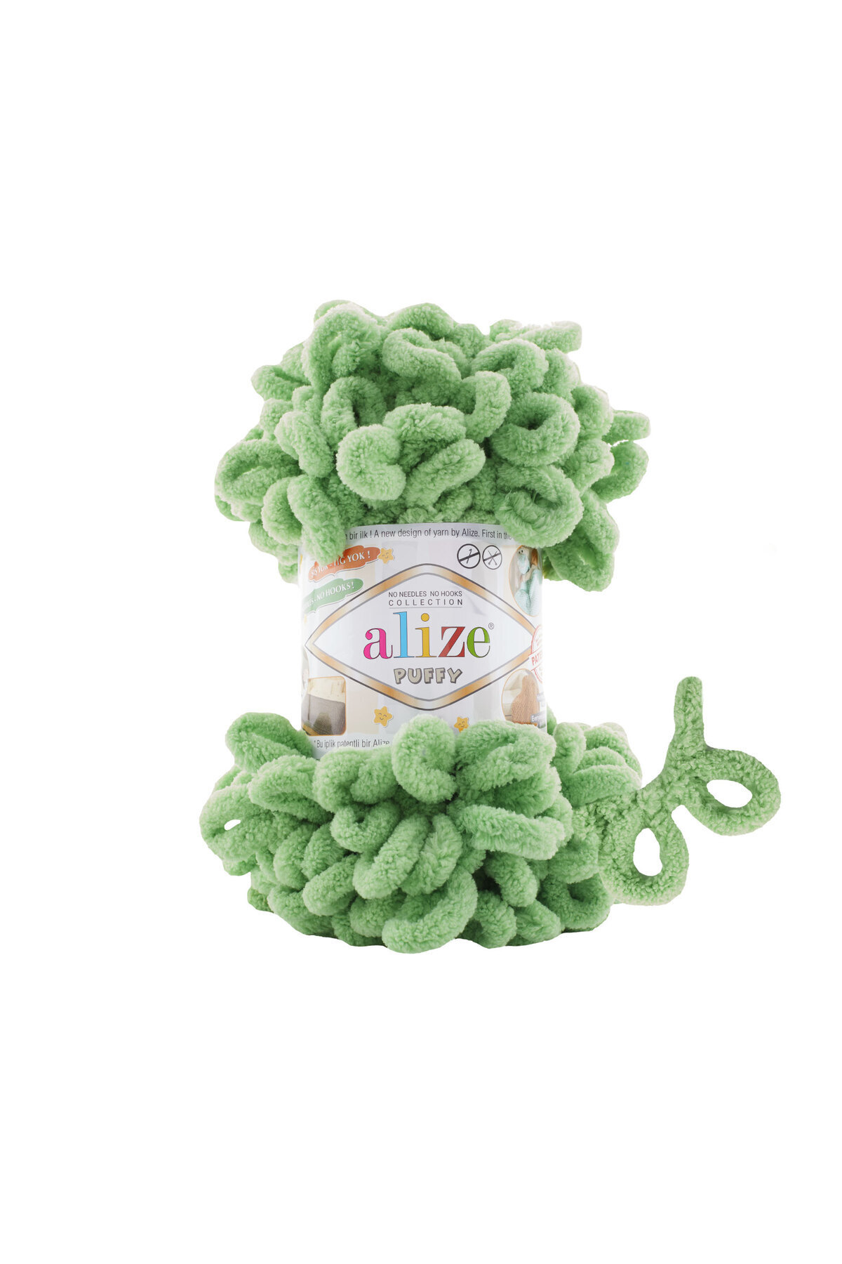 Puffy 103 Hand Knitting Yarn 1 Hand Knitted Heart Pillow Baby Blanket Knitting Thread 103 Asparagus