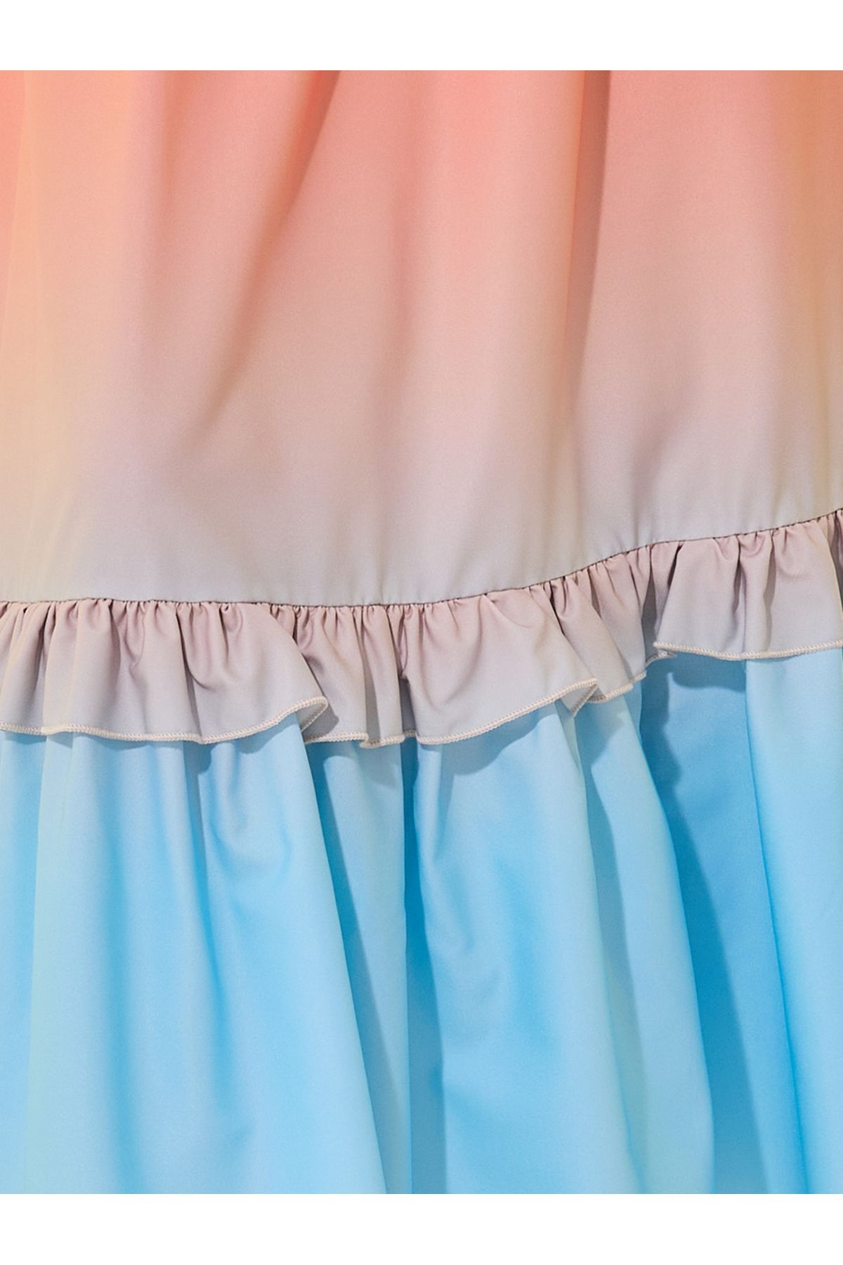 Take Two By Styli-Ombre Print Ruffled Hem A-Line Maxi Skirt 4