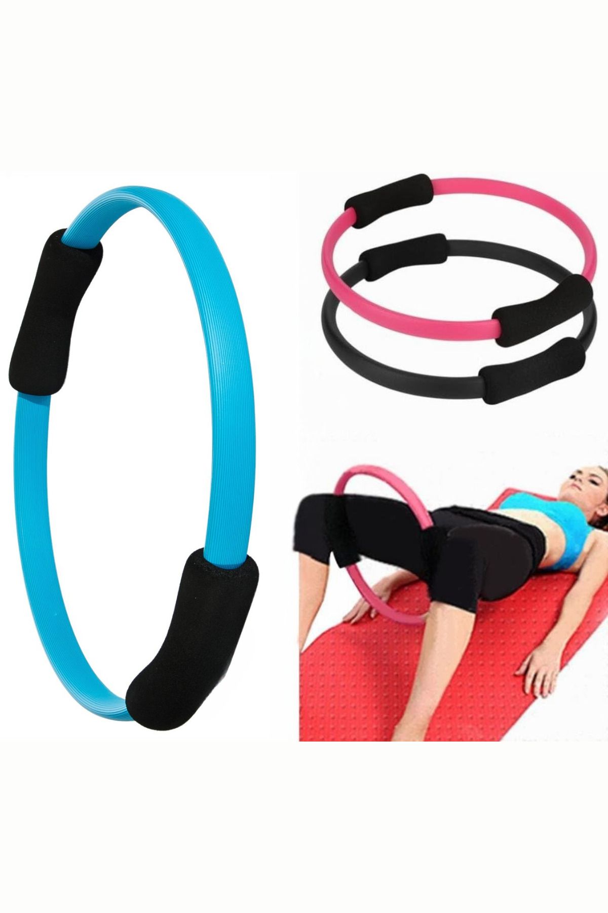 welcomein Pilates Çemberi Sünger Sırt Kol Kalça Bacak ve Pelvik Kasları Geliştirmeye Yardımcı Alet