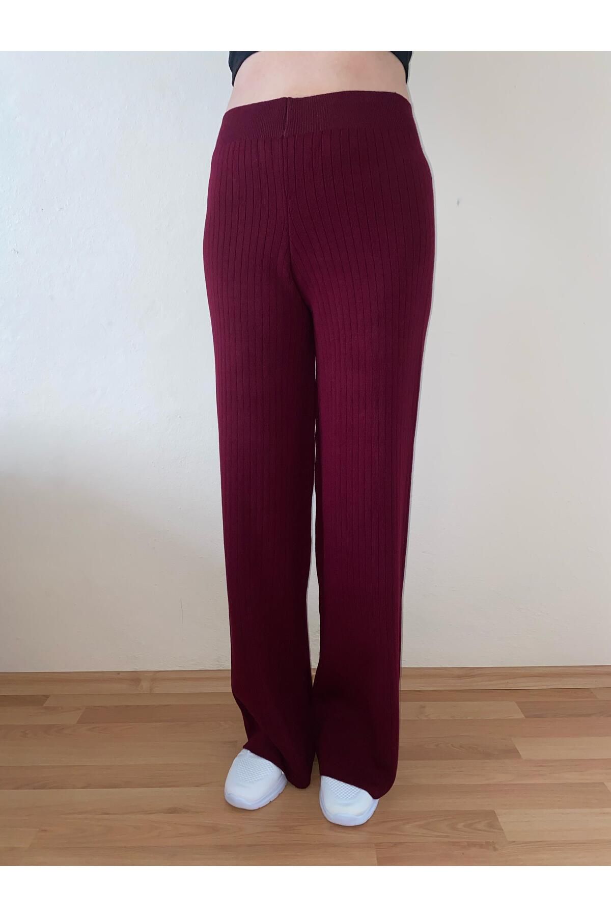 mamizya-Knitwear Pants with Elastic Waistband 1