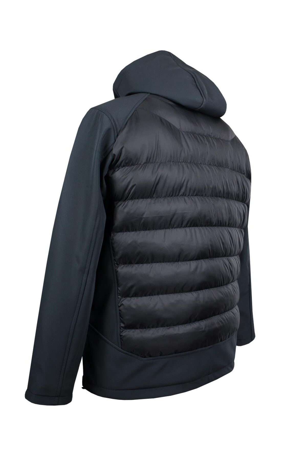 tambattal Büyük Beden Dolgulu Softshell Mont Füme görsel 3