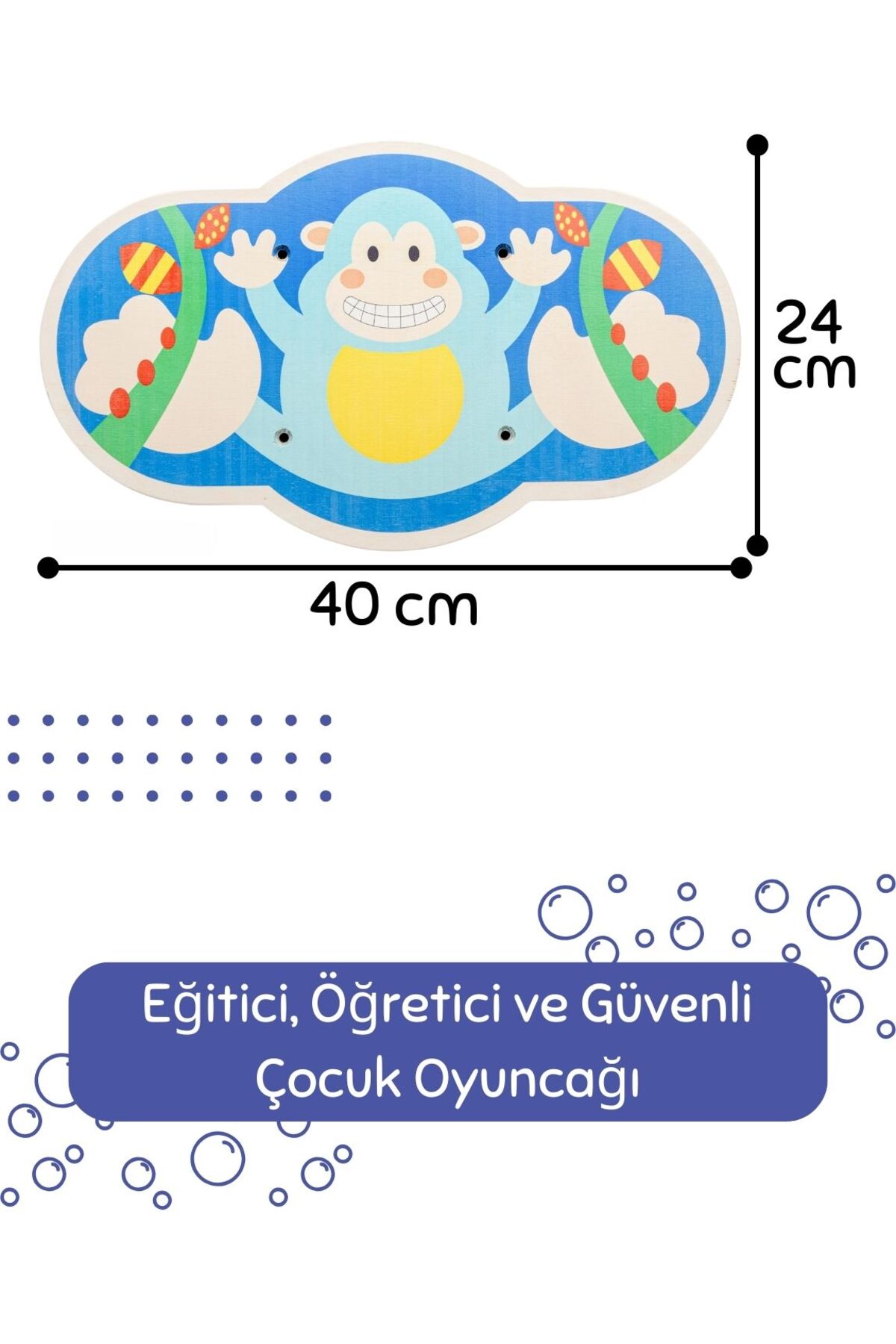 Hopiers Ahşap Denge Tahtası / 1+ Yaş / Montessori Eğitici ve Öğretici Çocuk Denge Oyunu / Güvenli,Eğlenceli fotoğrafı 7 (önizleme)