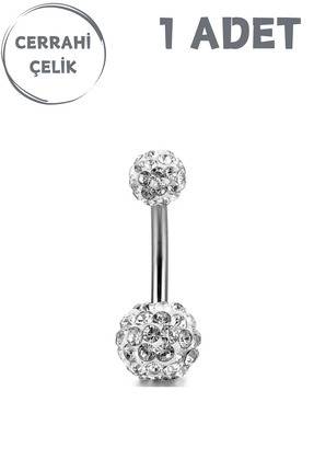 Blisse Piercing Kadın Cerrahi Çelik Şambala Taşlı Belly Göbek Piercing