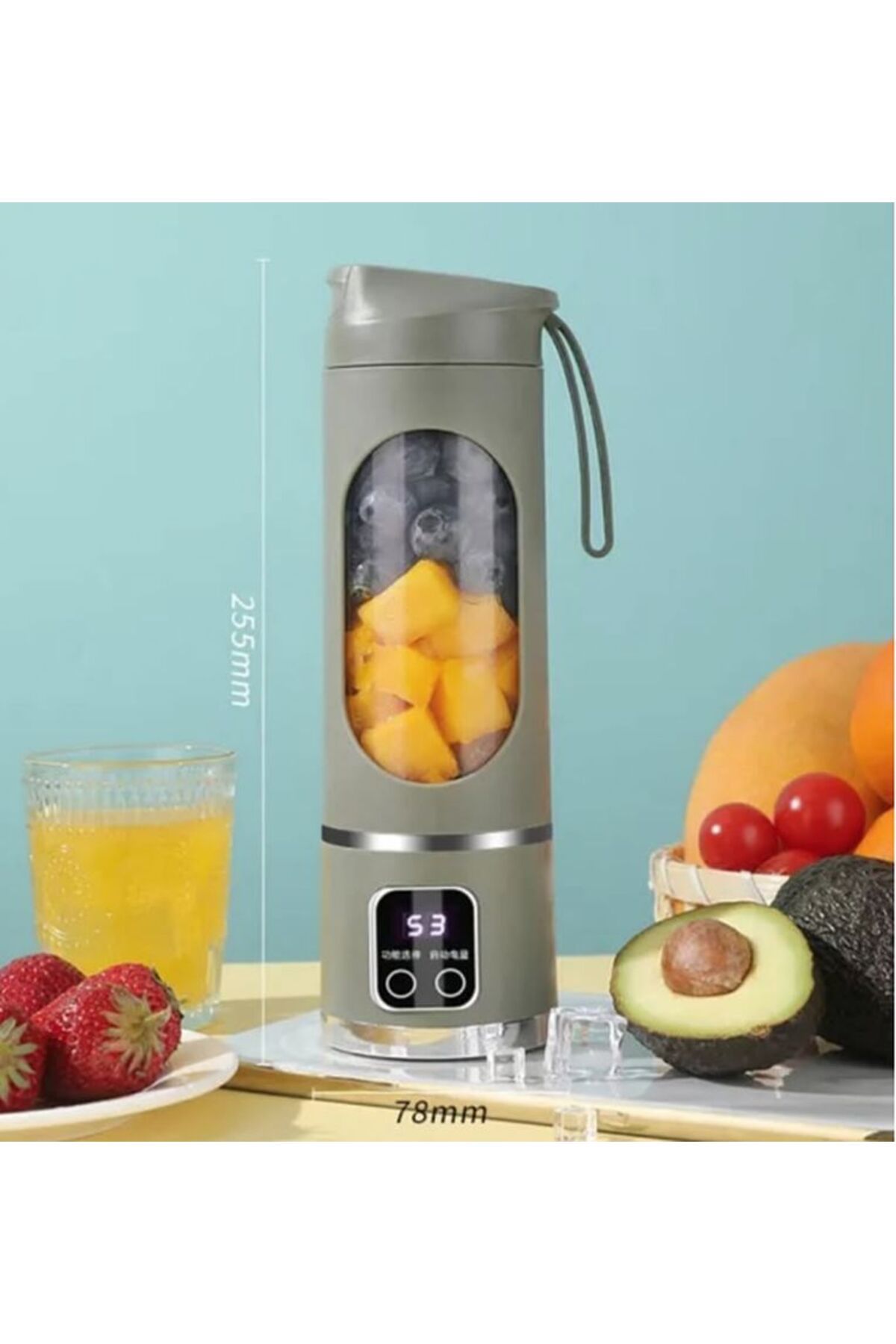 TAKVİYE DÜNYAM HP-870 METAL ELEKTRİKLİ TAŞINABİLİR BLENDER SHAKER + ŞARJ KABLOSU