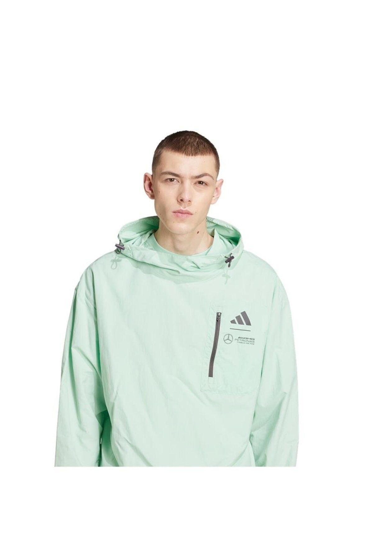 بارانی و بادگیر ورزشی سبز مردانه مرسدس AMG باد اورجینال adidas