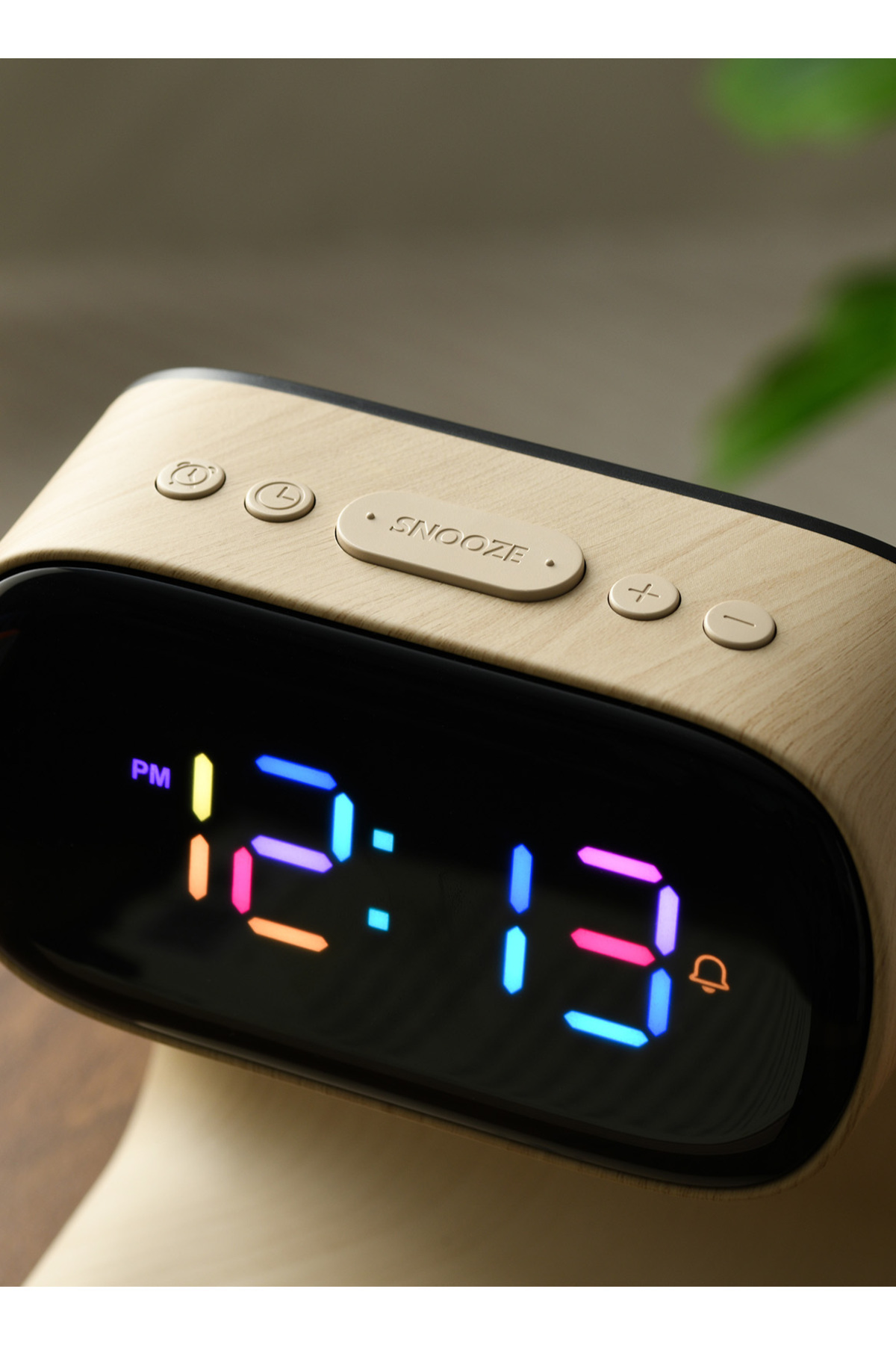sharpdo-LED Multi-Function 3-In-1 Night Light Alarm Clock with Wireless Charging 7