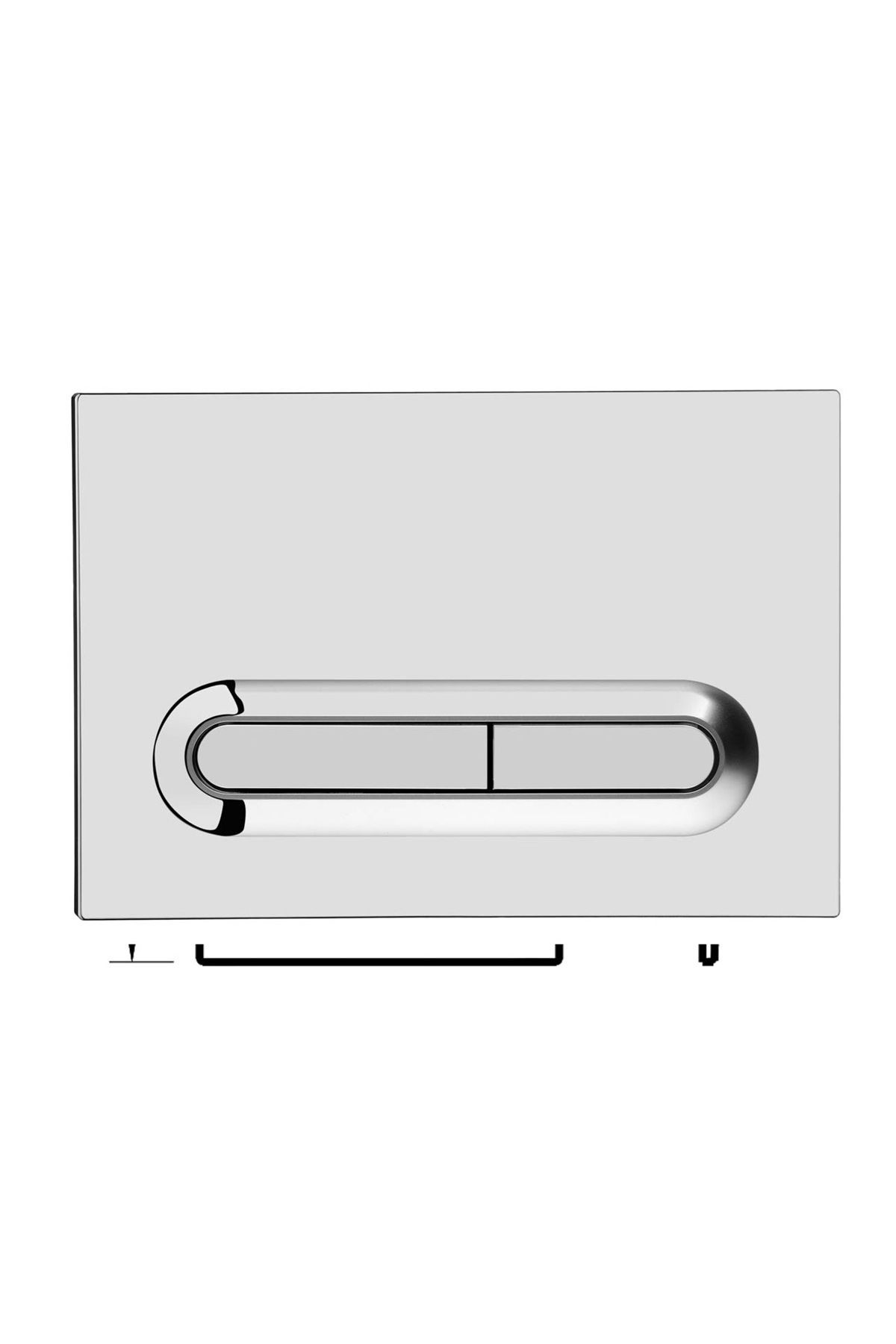 VitrA-Chrome-plated operating flap 1