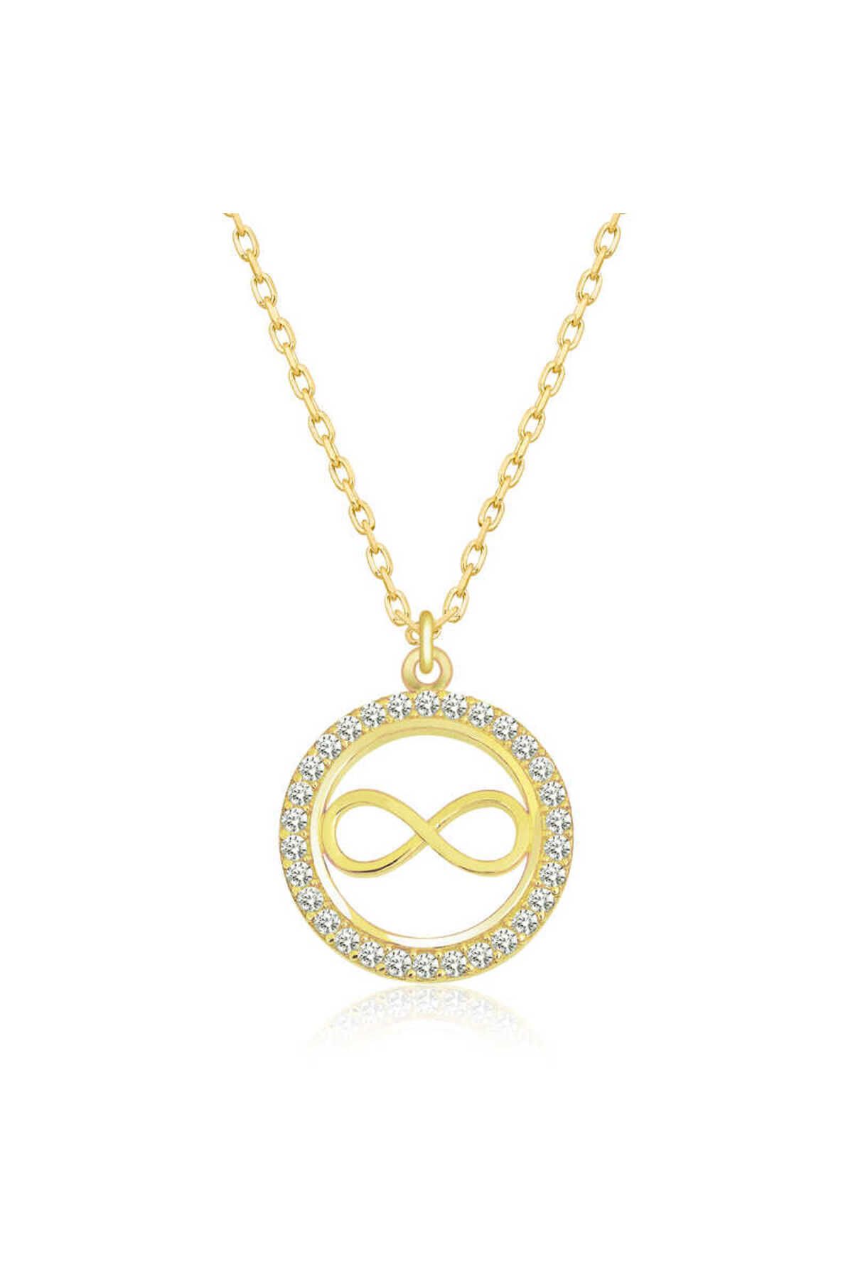 STİLLOVE Gümüş Gold Minik Sonsuzluk Kolye