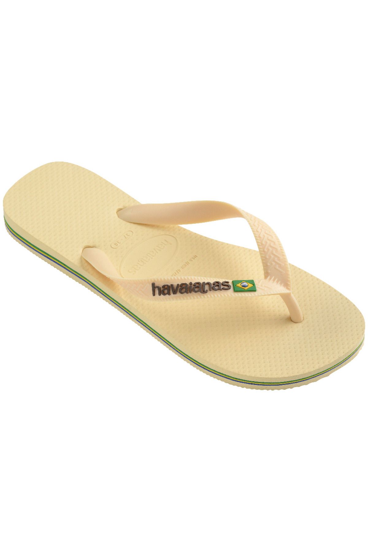 Havaianas-Slapi pentru femei cu logo-ul Braziliei Buttercream 2