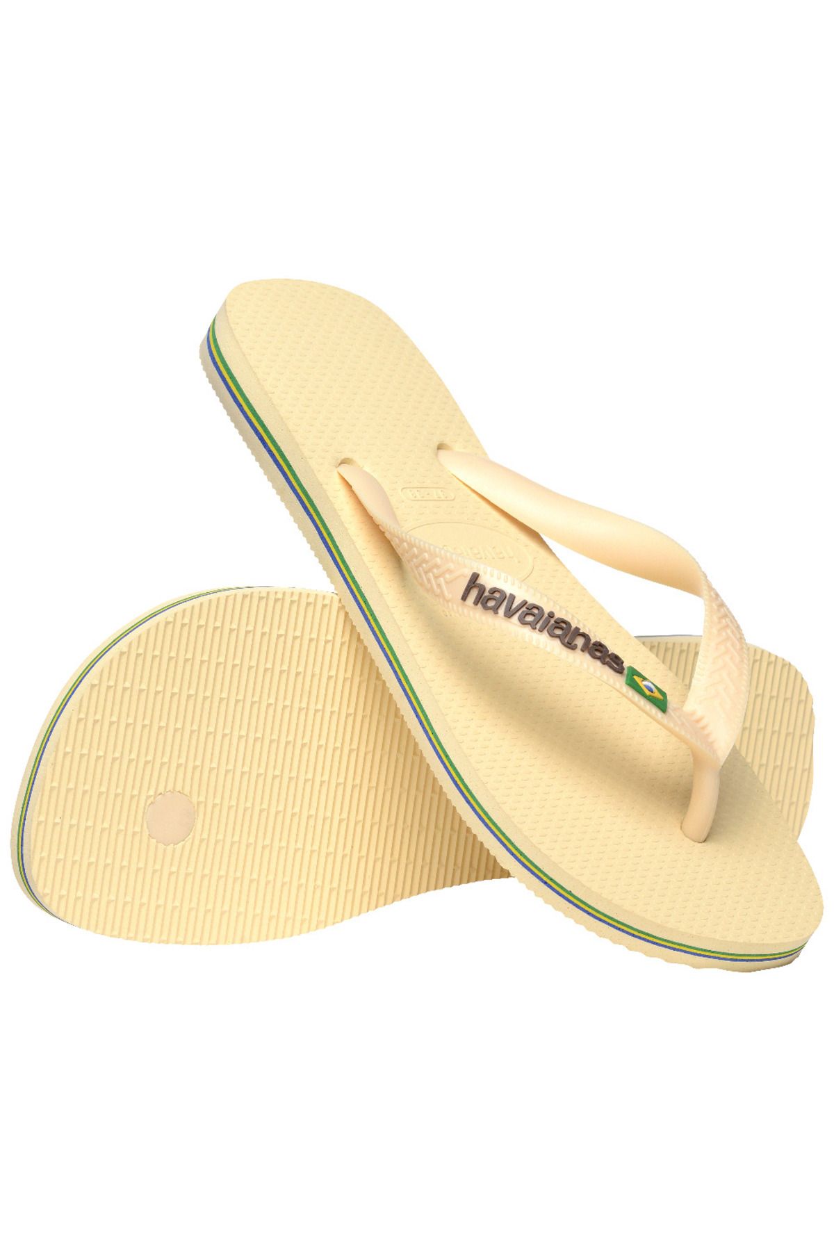 Havaianas-Slapi pentru femei cu logo-ul Braziliei Buttercream 5