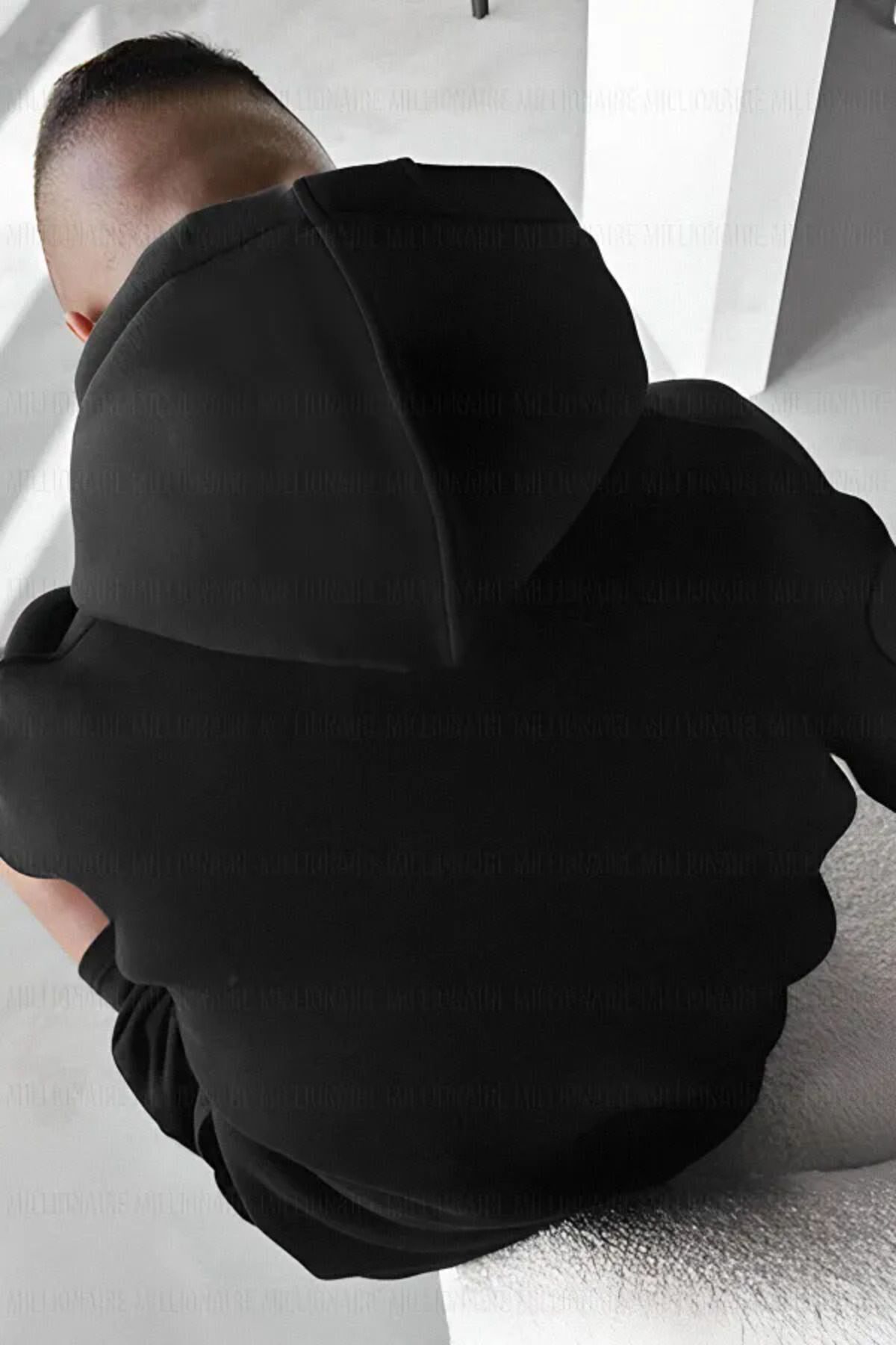 Genel Markalar Baskılı Oversize Kapşonlu Sweatshirt görsel 2
