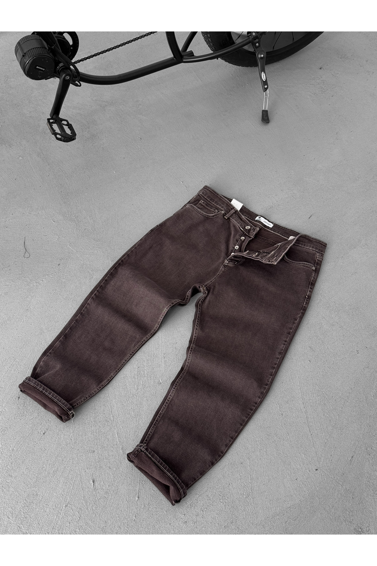 BYBASICMAN-Lycra Brown Stitched Boyfriend Ke-725/726/727 6