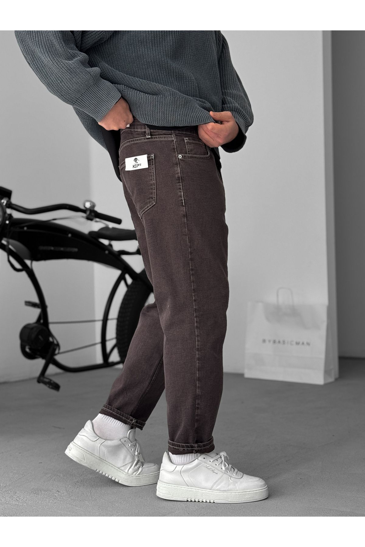 BYBASICMAN-Lycra Brown Stitched Boyfriend Ke-725/726/727 2