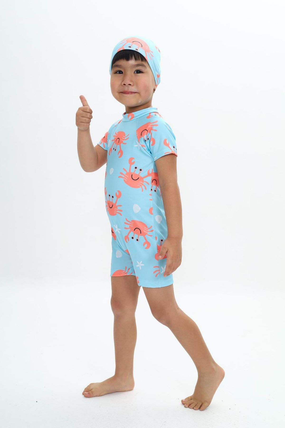 My Kids Wear-Boy's Jumpsuit Swimsuit with Boned, Washed Zipper, Sun Protection 1