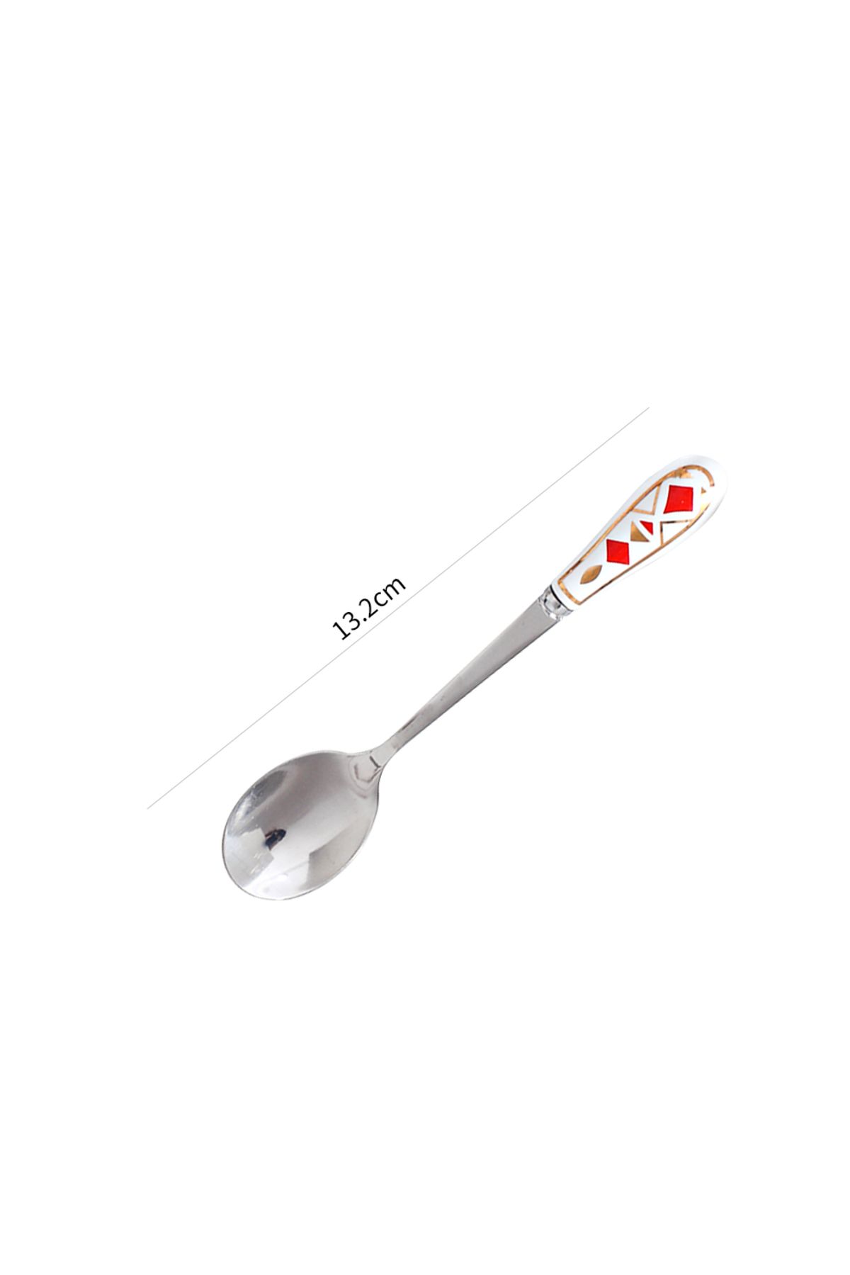 sharpdo-European Stainless Steel Coffee Spoon Tea Spoon With Ceramic Handle 5