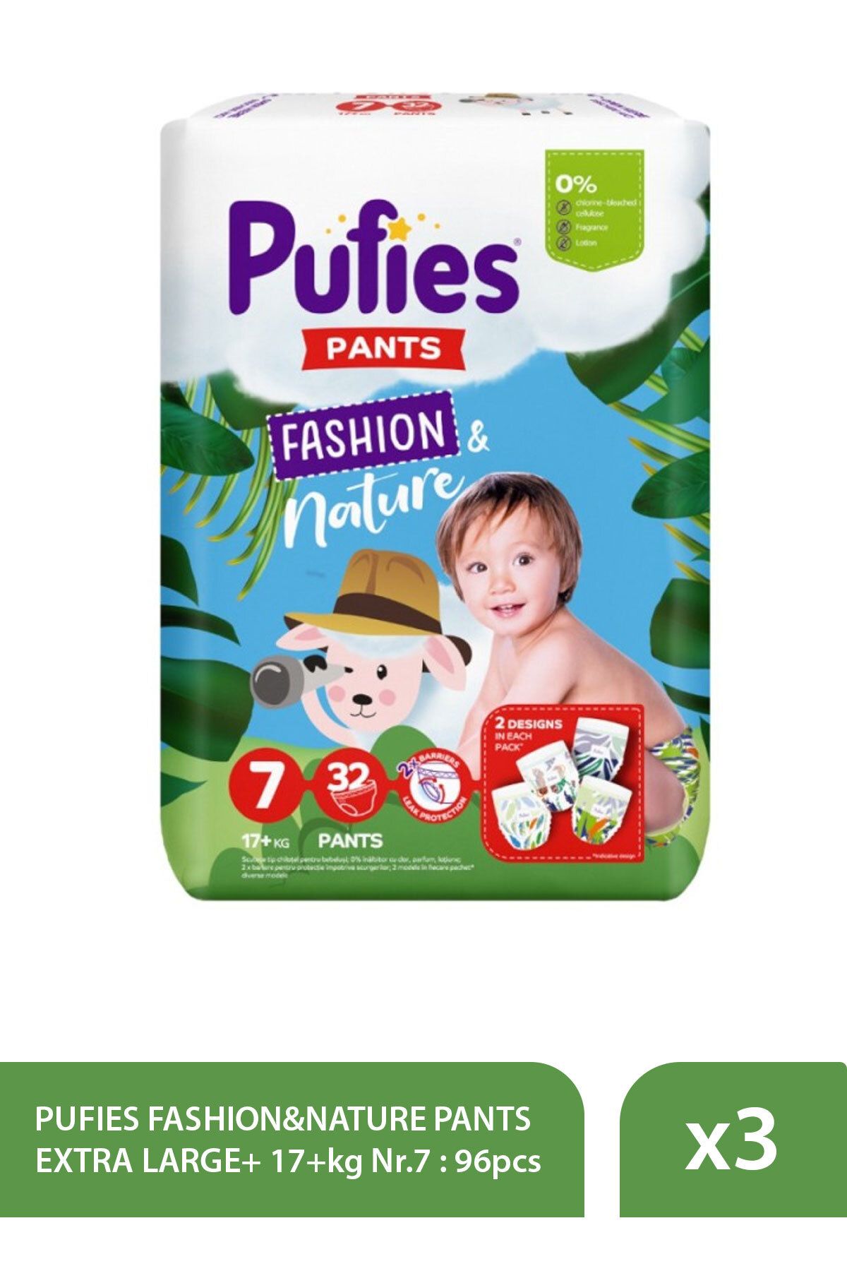 Pufies Pantaloni Fashion&nature Extra Large 17 Kg: 32 Buc, Nr. 7 X 3 Buc - One Size
