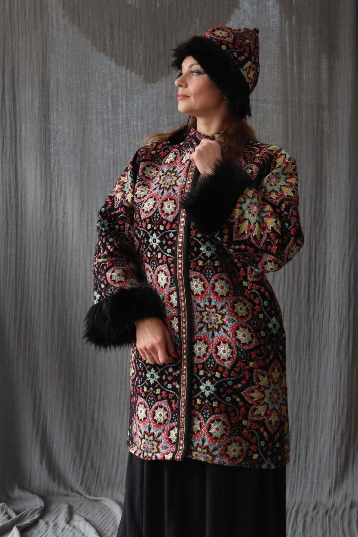 Su Koleksiyon  Rumi Palto - Tasarım Palto - Görsel 4