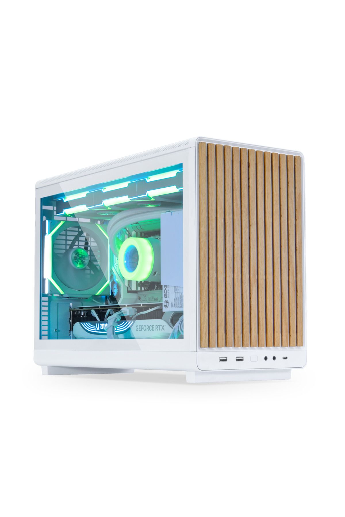 Lian Li Dan Case A3 Beyaz Ahşap M-ATX Mini-Tower Kasa (G99.A3W-WD.00)