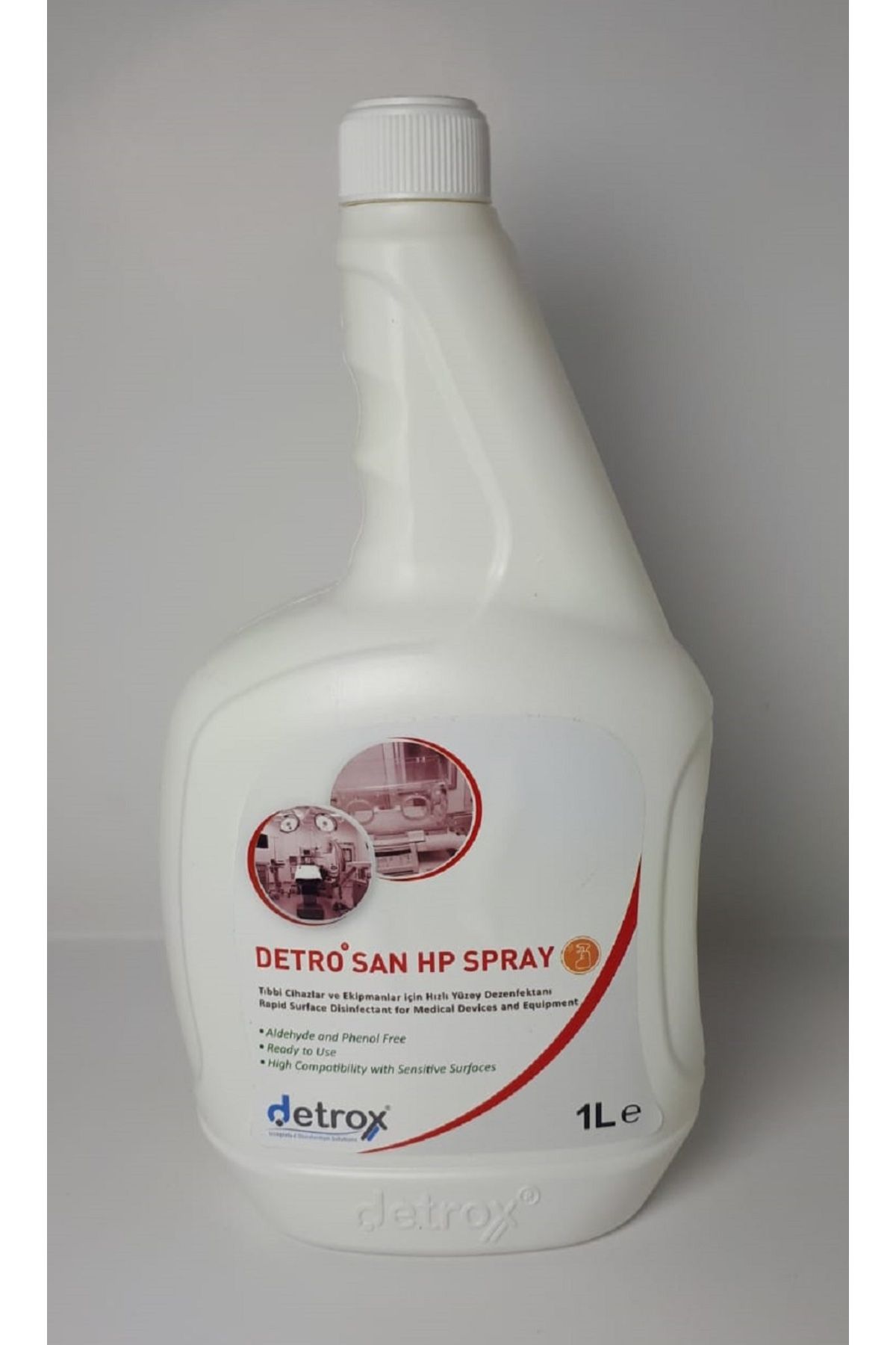 Detrox Detro San Hp Spray Tıbbi Cihazlar İçin Hızlı Yüzey Dezenfektanı 1 LT