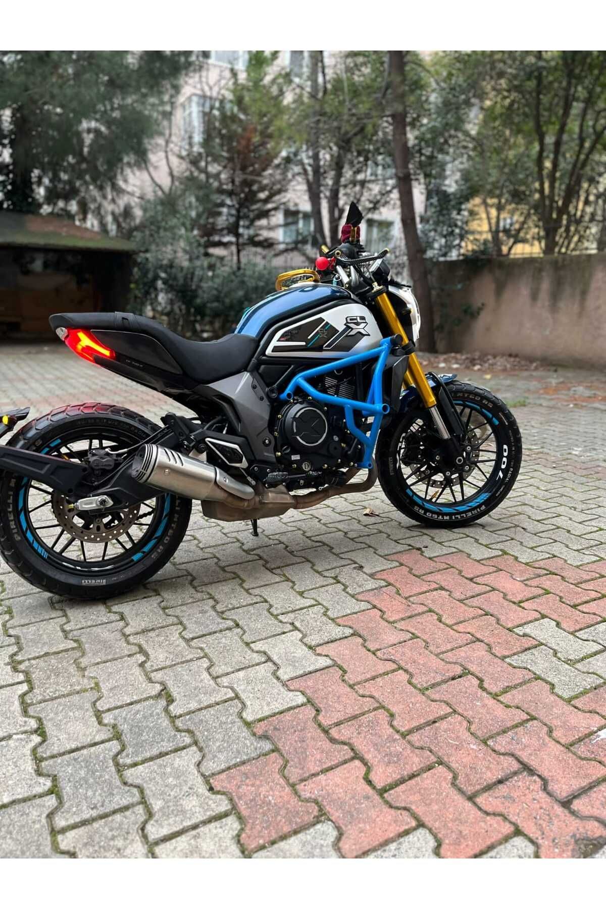 Hamza Motors Cf Moto 700CL-X Ön koruma demiri(Açık mavi) uyumlu
