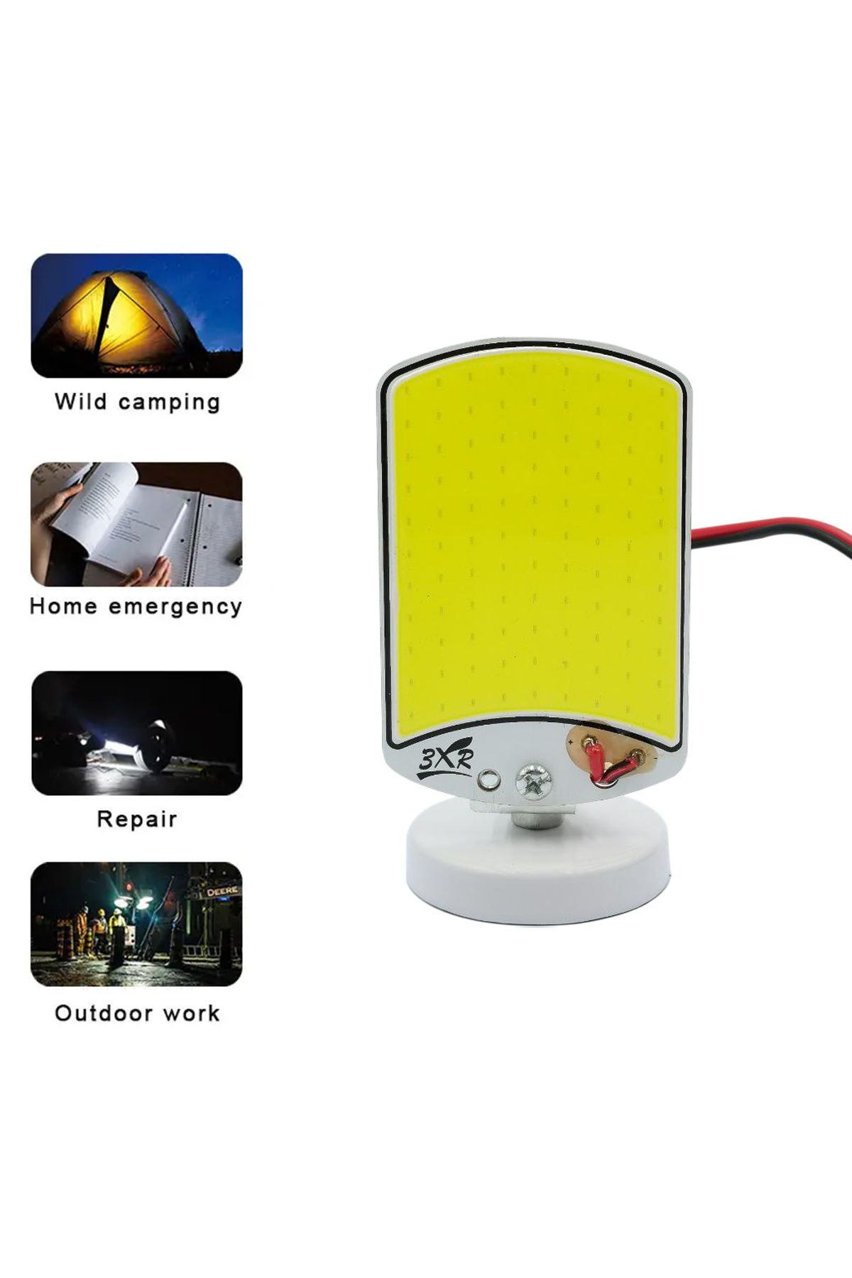 مصباح محمول للتخييم والعمل والطوارئ 10 سم × 5.5 سم × 3.9 بوصة × 2.1 بوصة